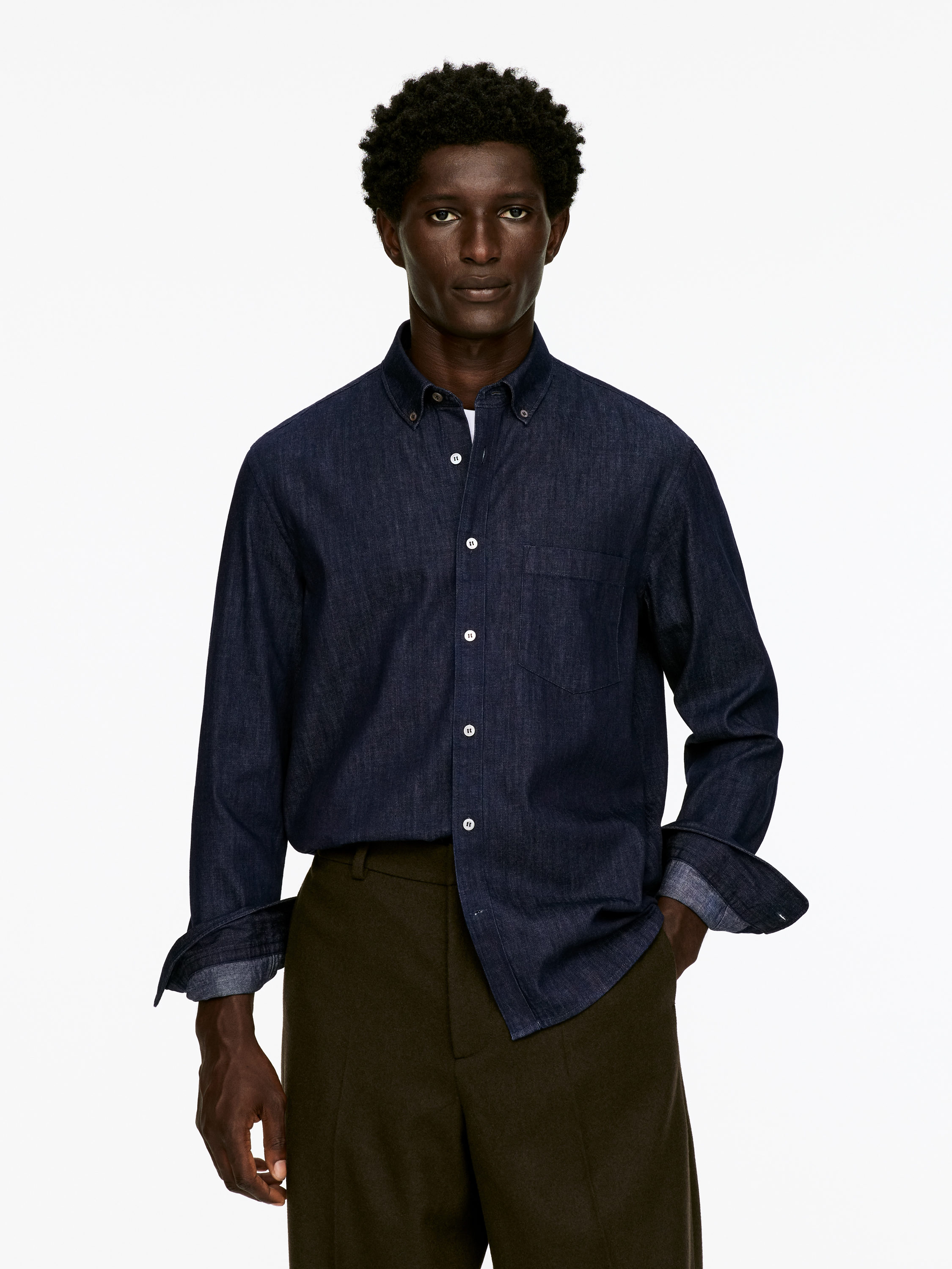 Denim Shirt - Dark Blue - Regular fit - Men - StillMedia/Lookbook - 17