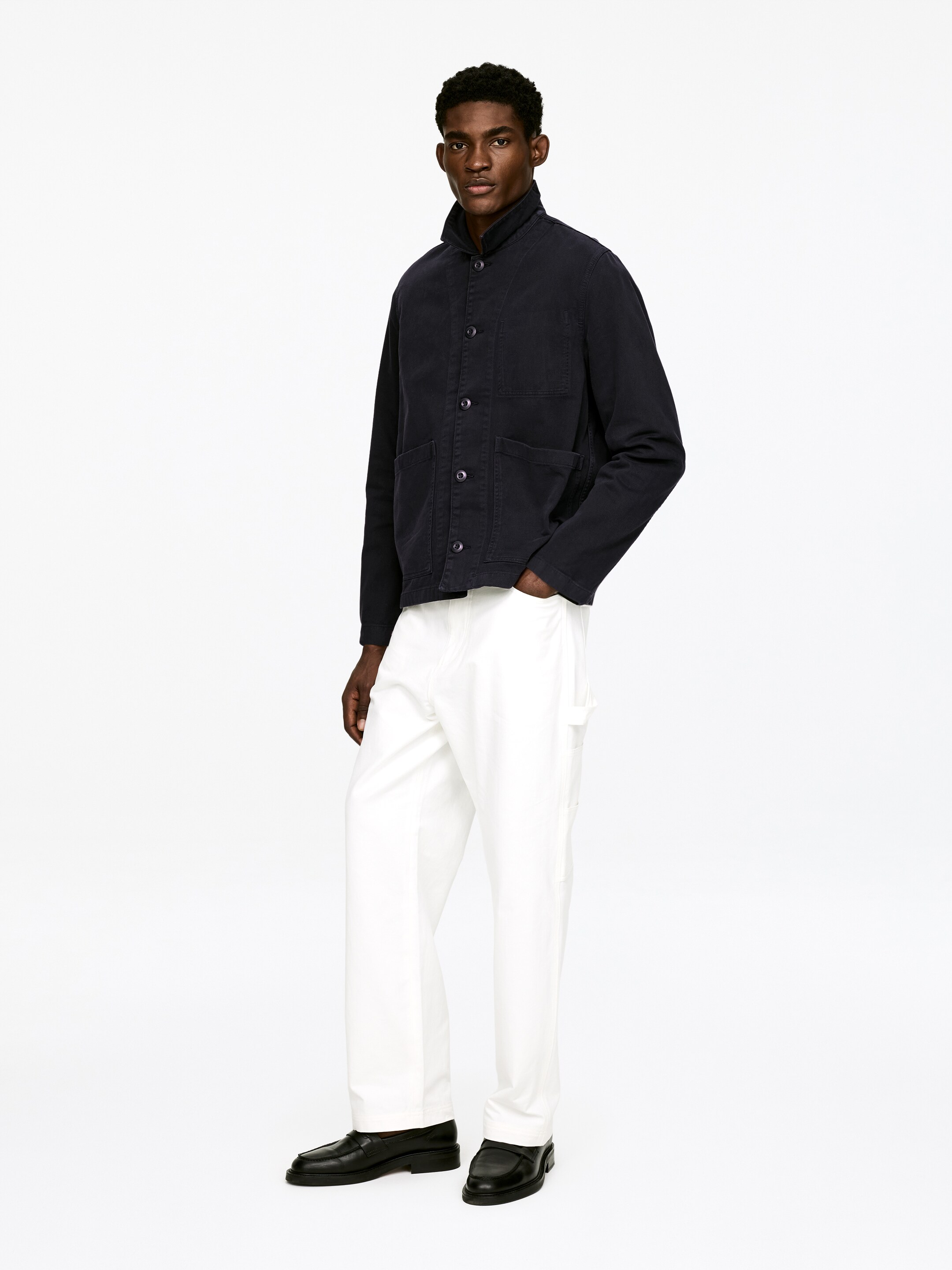 Visa större bild: Bomullsjacka - Mörkblå - HERR | H&M FI 4