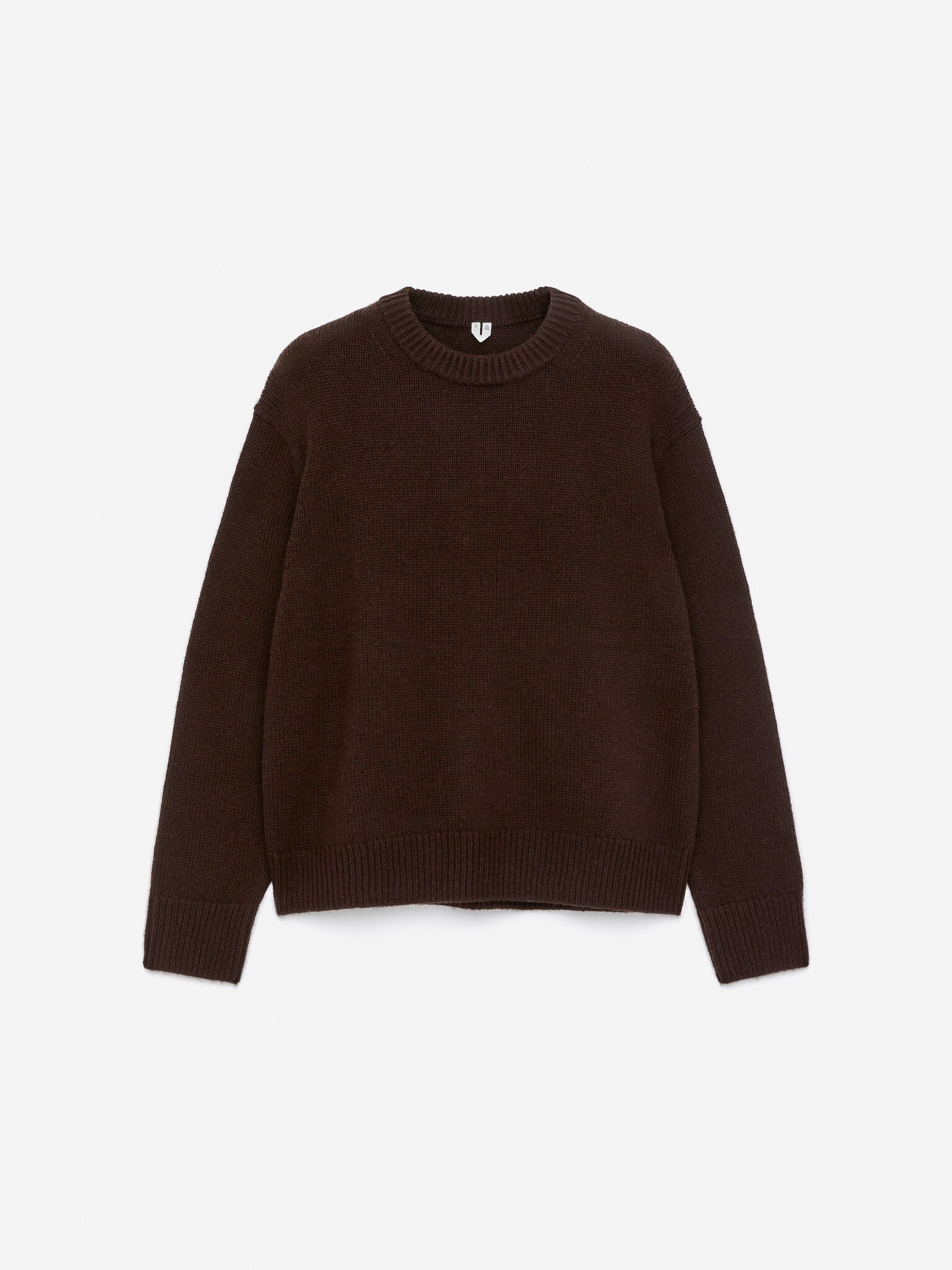 Pull en maille de laine épaisse - Bordeaux/Gris clair chiné/Charbon chiné/Bleu foncé/Blanc cassé/Marron foncé/Beige chiné/Bleu moyen - 2