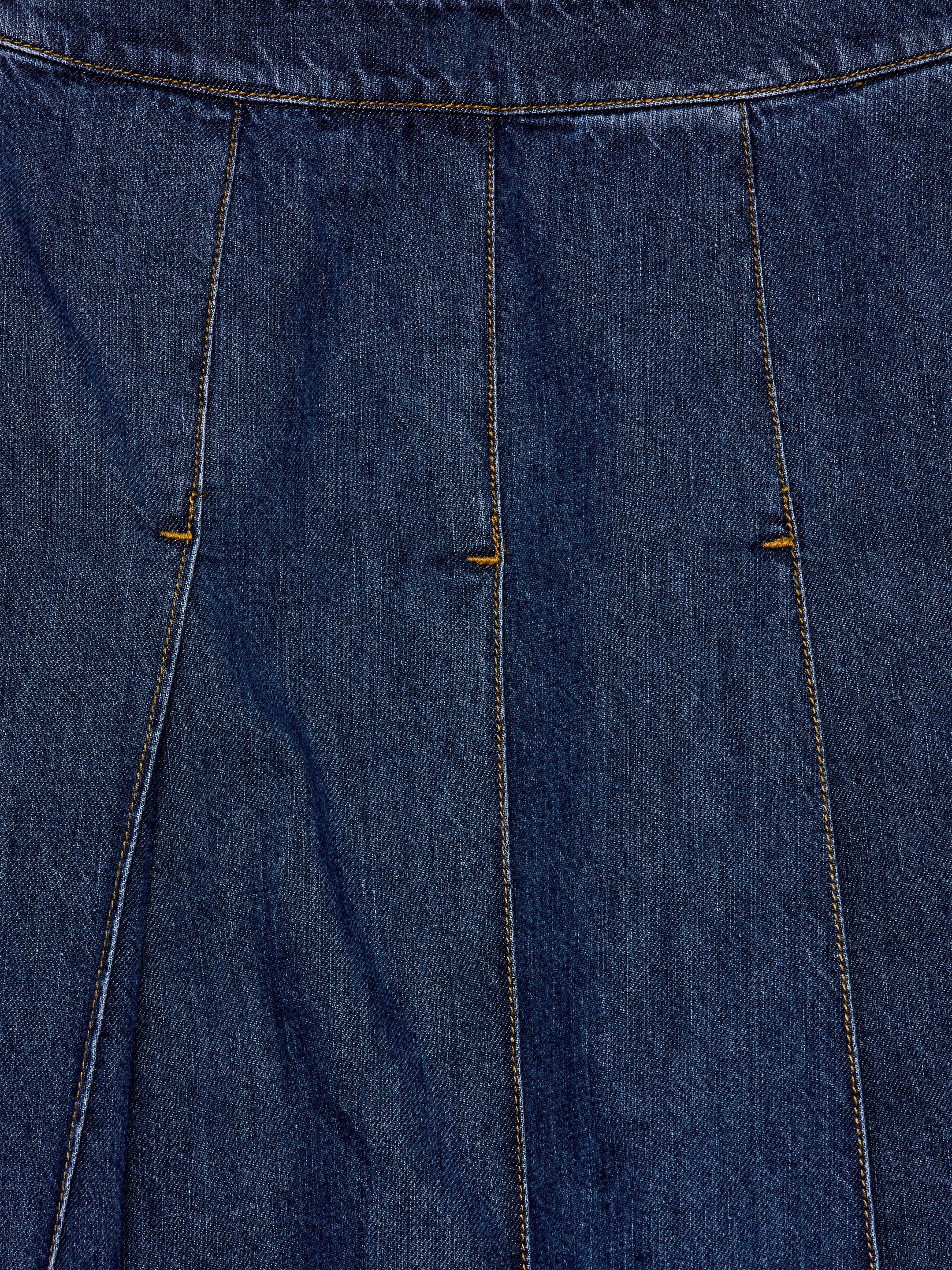 Pleated Denim Skirt - Dark Blue - Regular fit - Women - StillMedia/DescriptiveDetail - 2