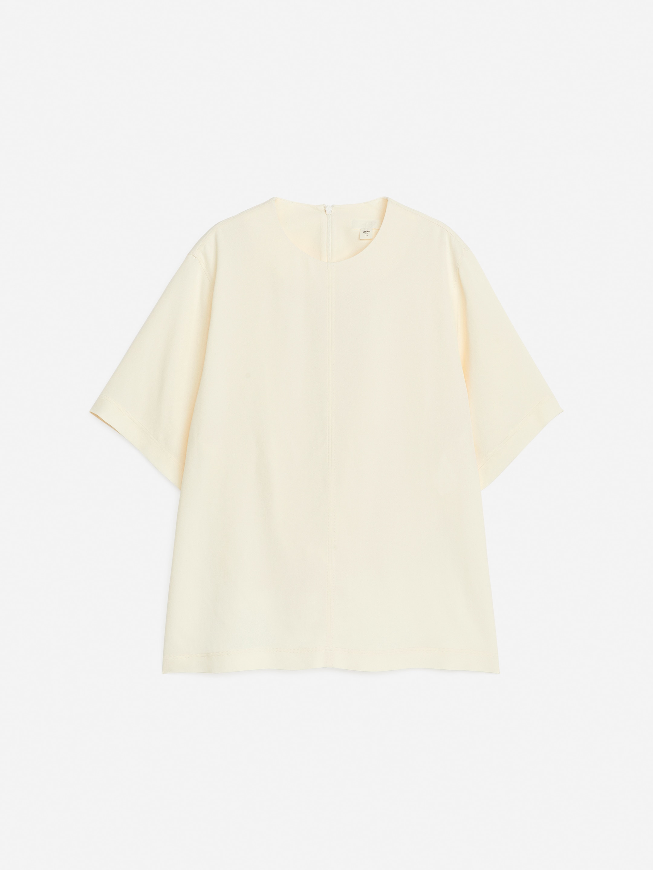 Se større billede: T-shirt med lynlås på ryggen - Hvid - DAME | H&M DK 1