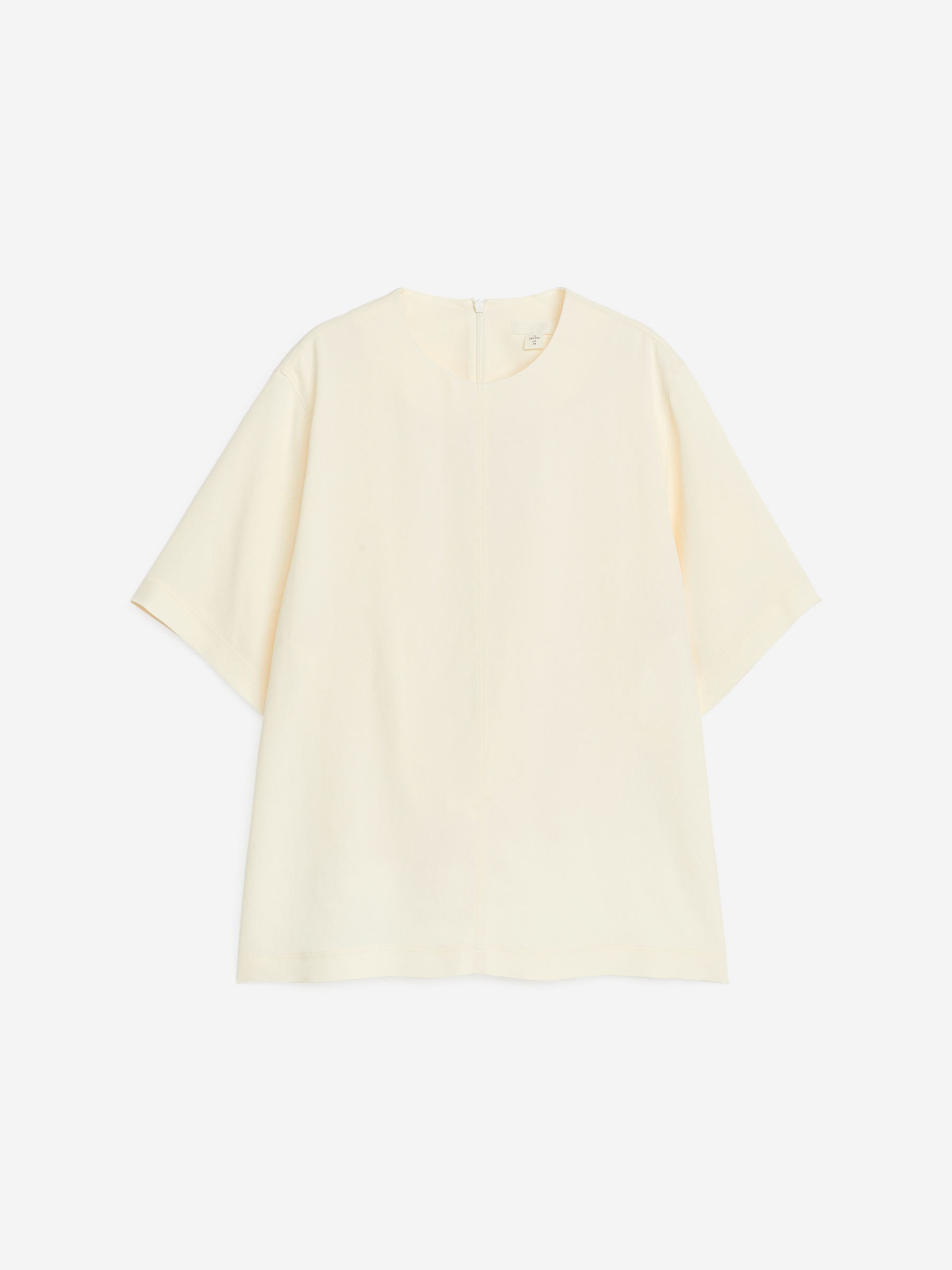 T-shirt zippé dans le dos-Blanc-11658