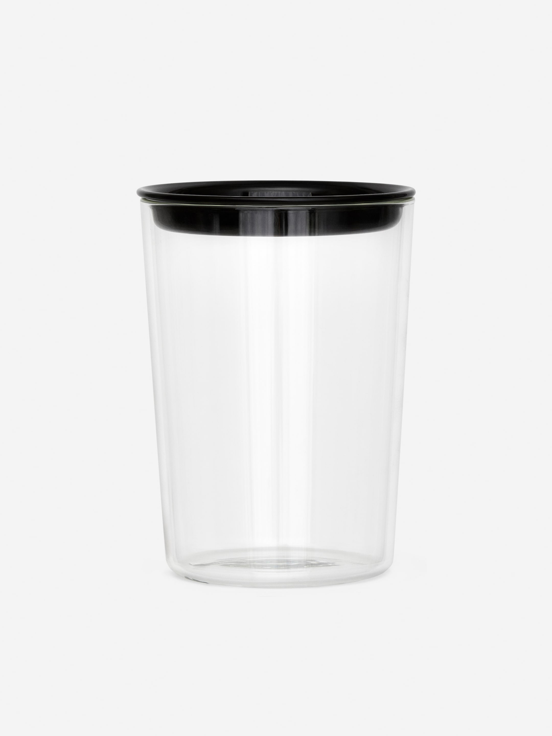 Glass Canister High - Transparent/Black - homeware - StillMedia/DescriptiveStillLife - 1