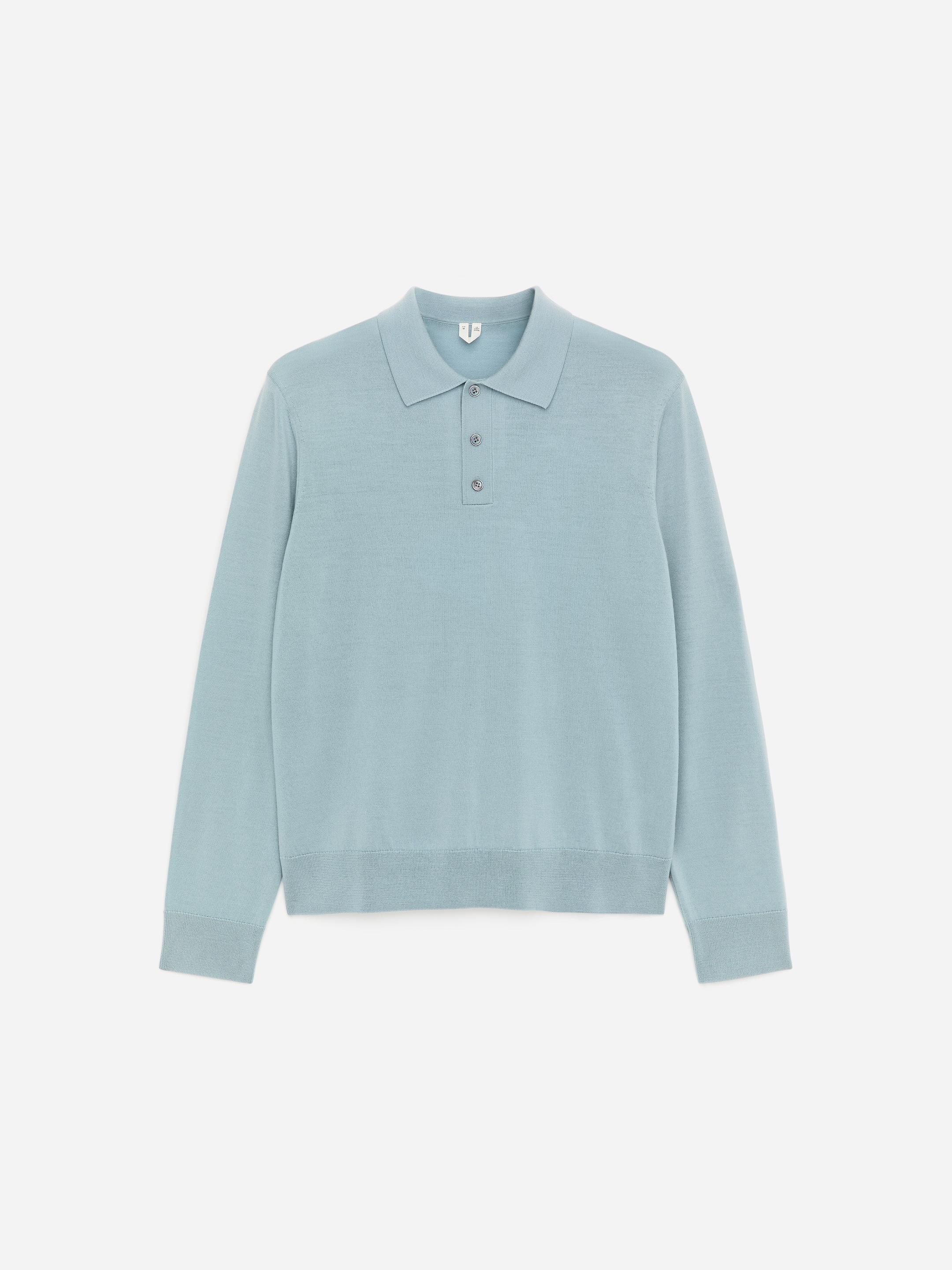 Merino Polo Jumper-#8A9AA4-18168