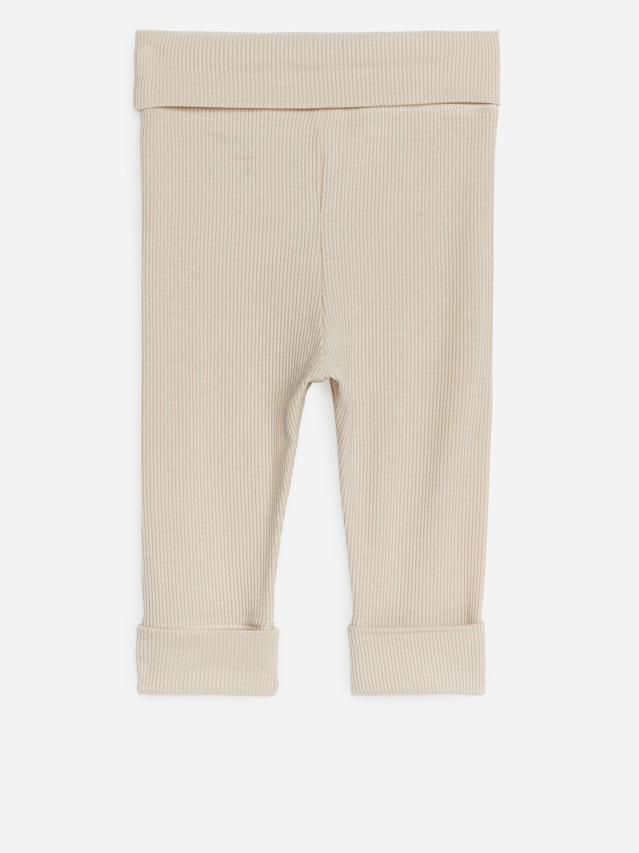 Newborn Smooth Rib Leggings - Beige - Regular fit - Children - StillMedia/DescriptiveStillLife - 3