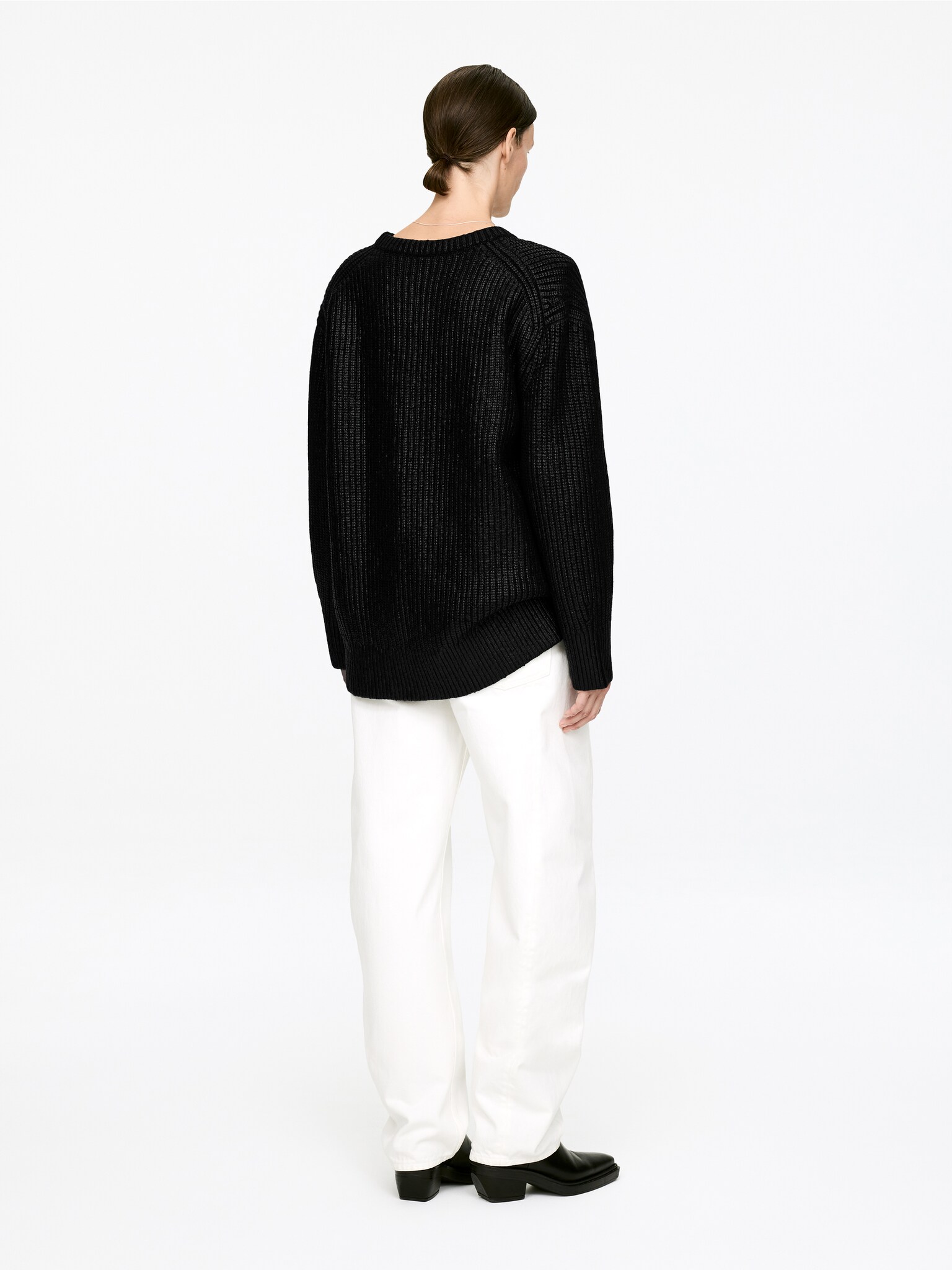 Coated Wool Jumper - Black - 6