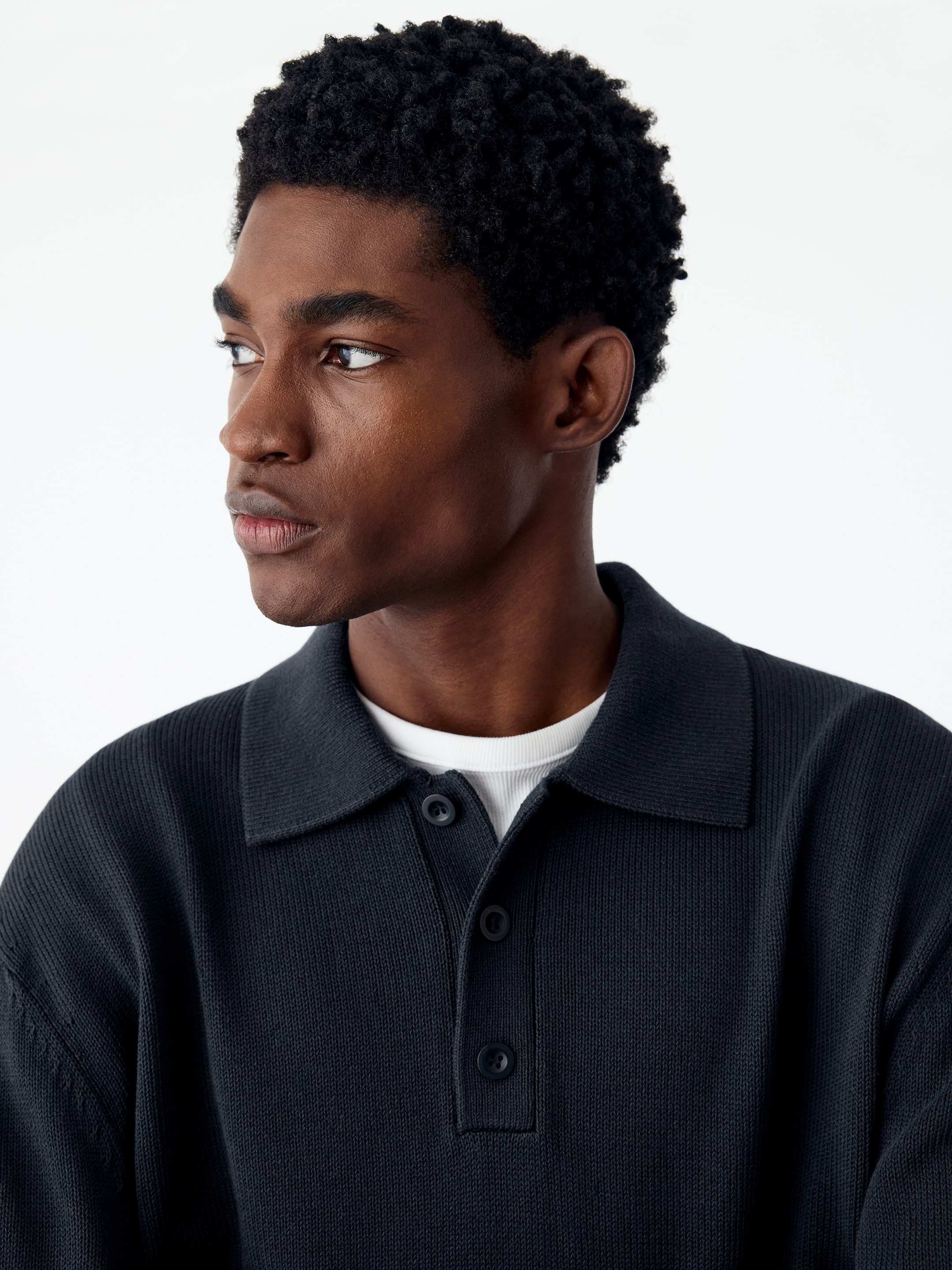 Cotton Lyocell Polo Shirt - Dark Blue - Regular fit - men - StillMedia/Lookbook - 9