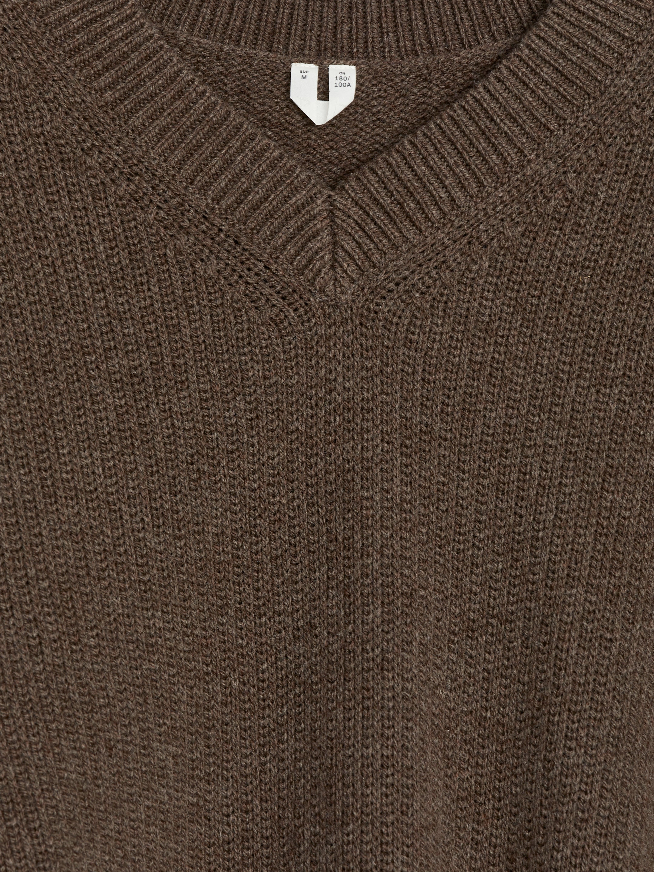 Pull en laine à col V - Marron - Relaxed fit - Homme - StillMedia/DescriptiveDetail - 2