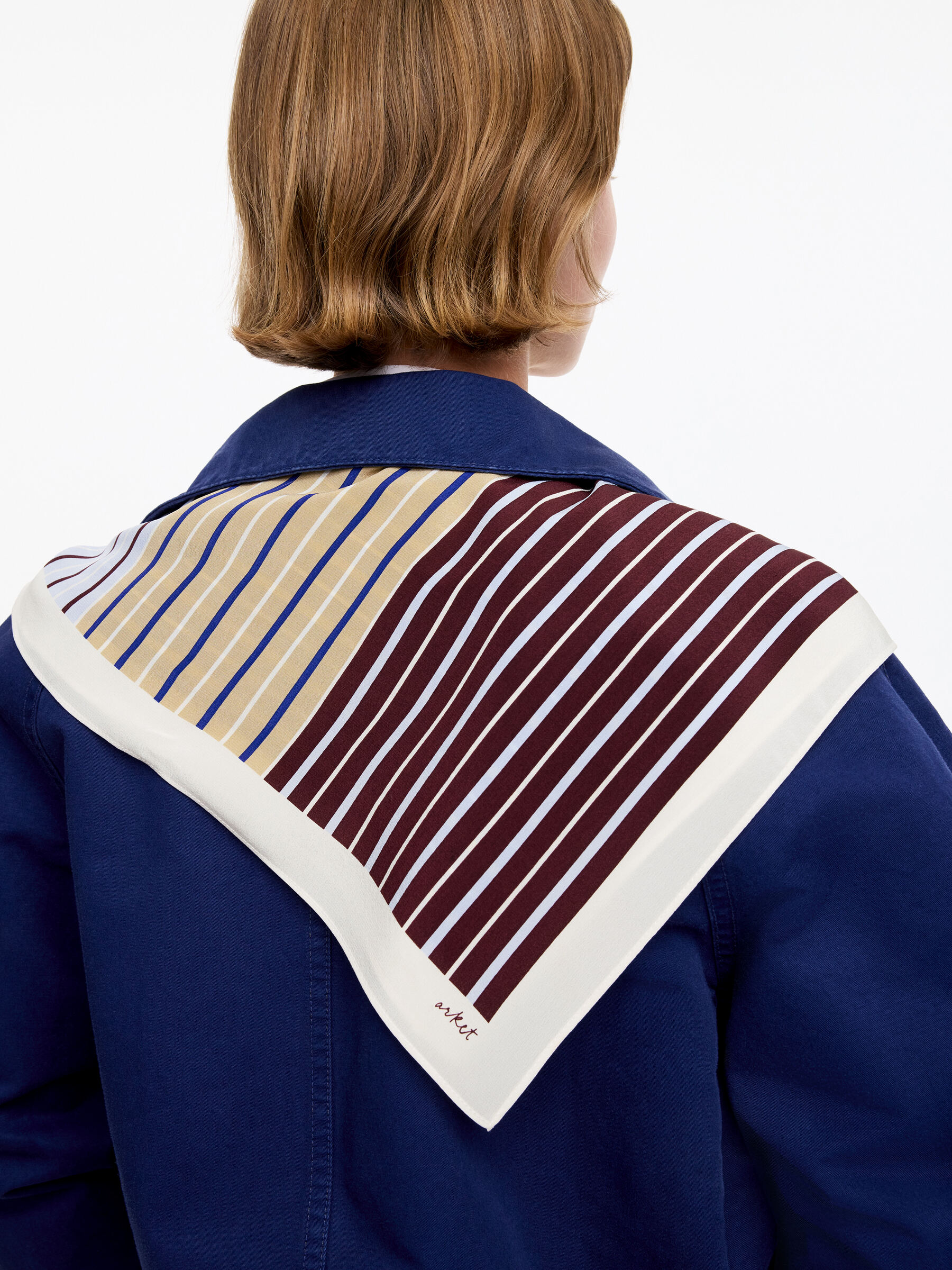 Sidenscarf - Blå/randig - Women - StillMedia/Lookbook - 5