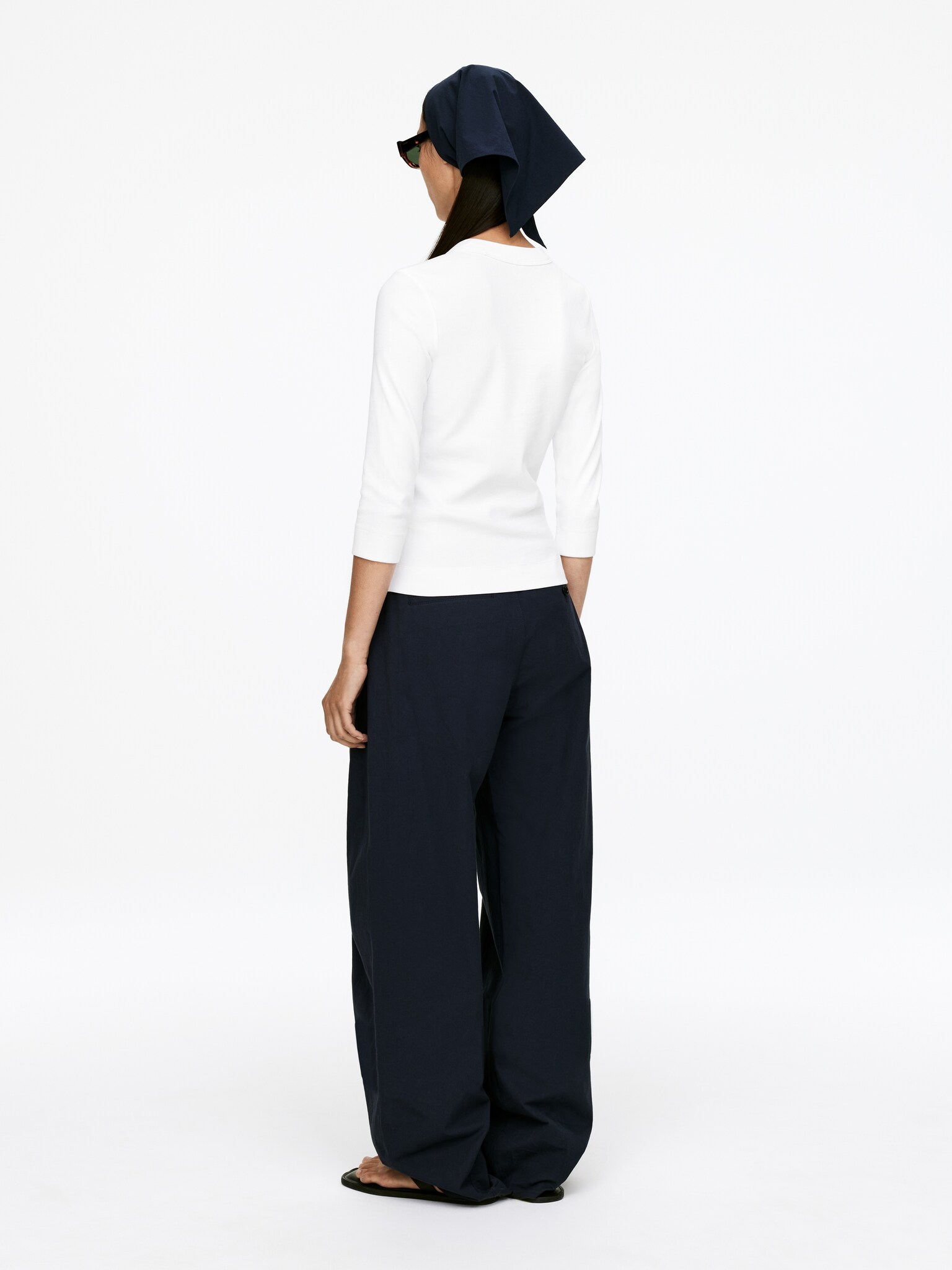 bordázott felső - Fehér/Fekete/Fekete/Fehér - 4