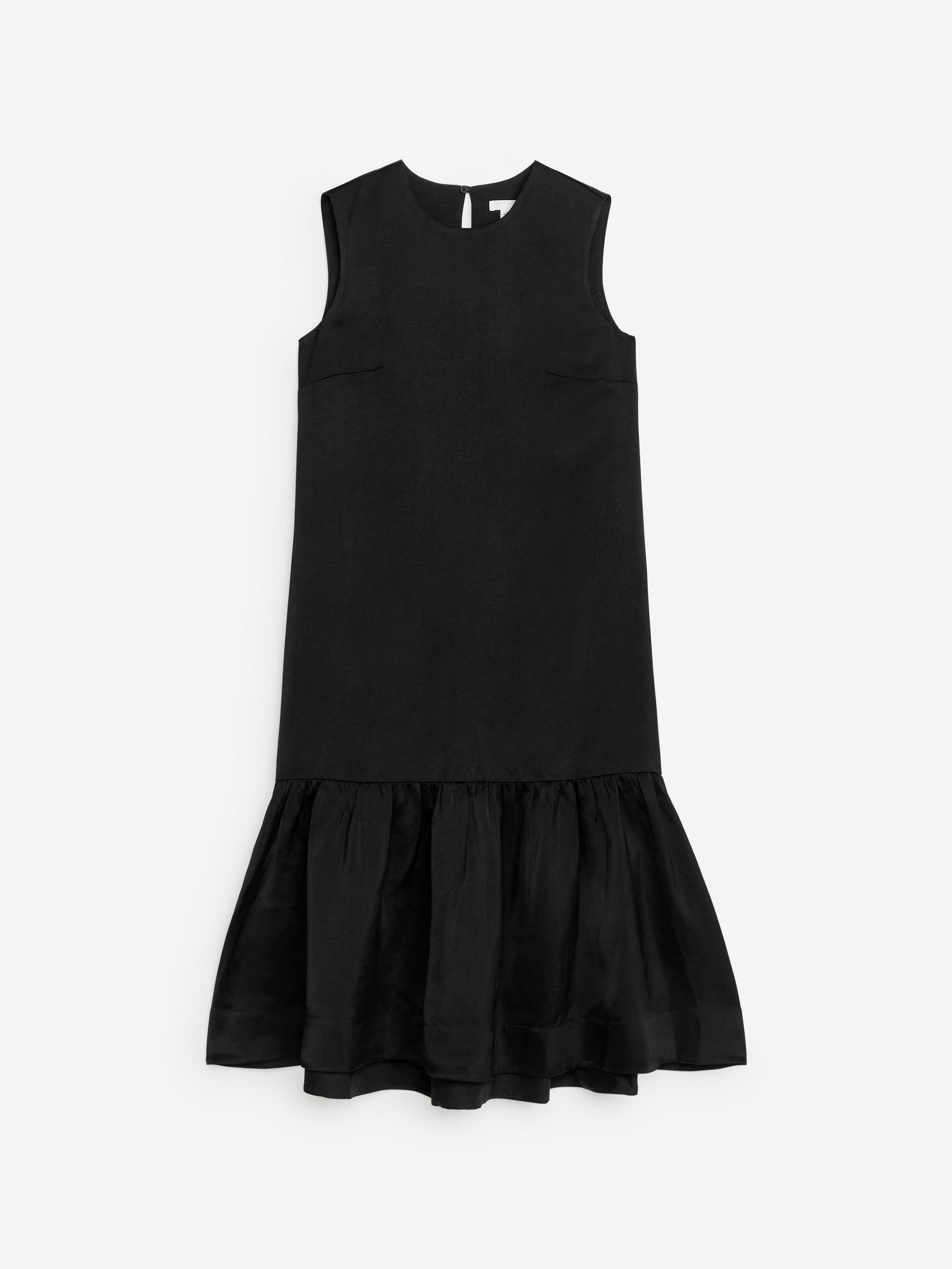 Kleid mit Volantsaum-Schwarz-11556
