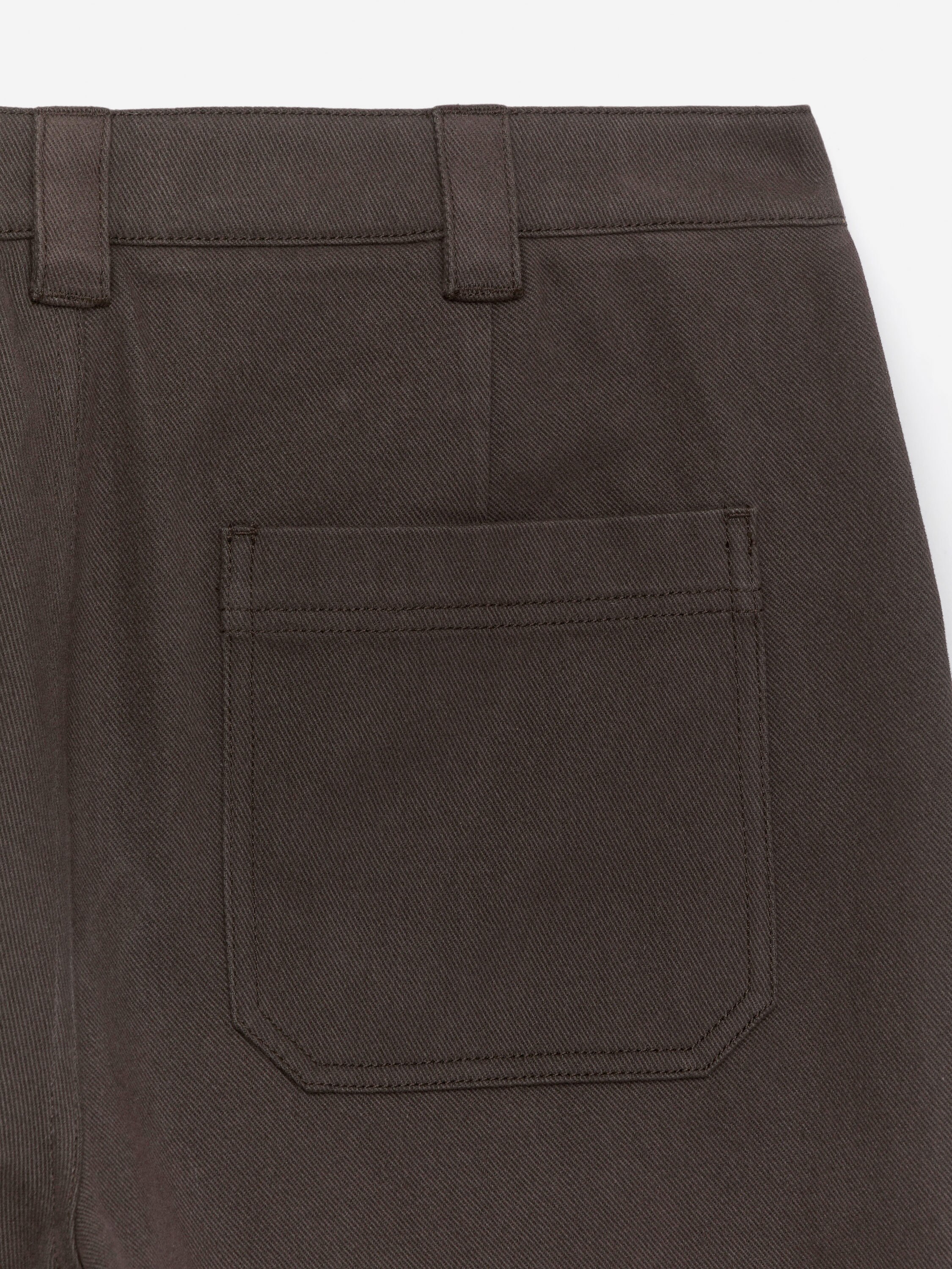 Cotton Moleskin Twill Trousers - Brown - Regular fit - Men - StillMedia/DescriptiveDetail - 1
