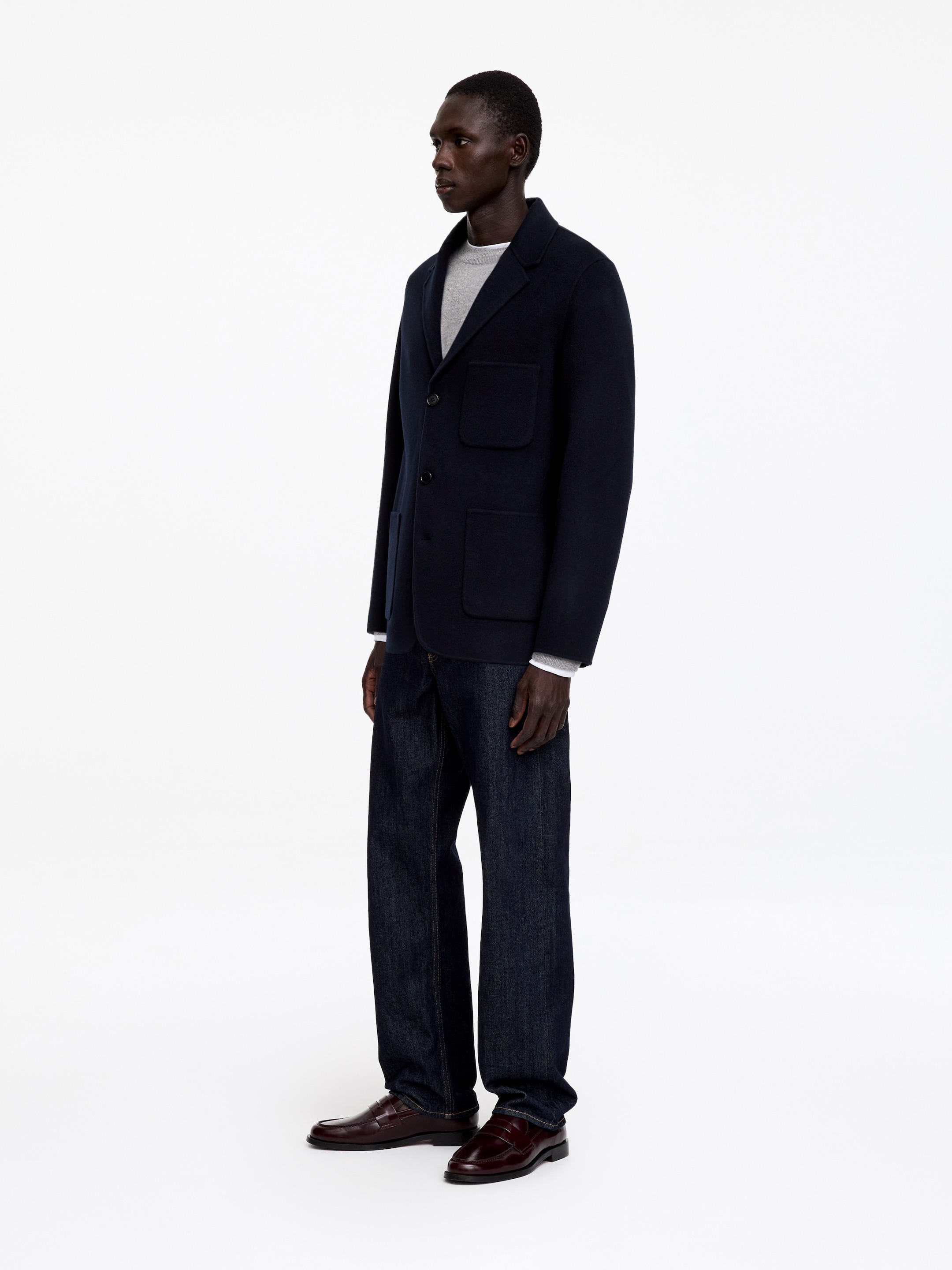 Marynarka z wełny z dwustronnym wykończeniem - Ciemnoniebieski - Fason normalny - men - StillMedia/Lookbook - 2