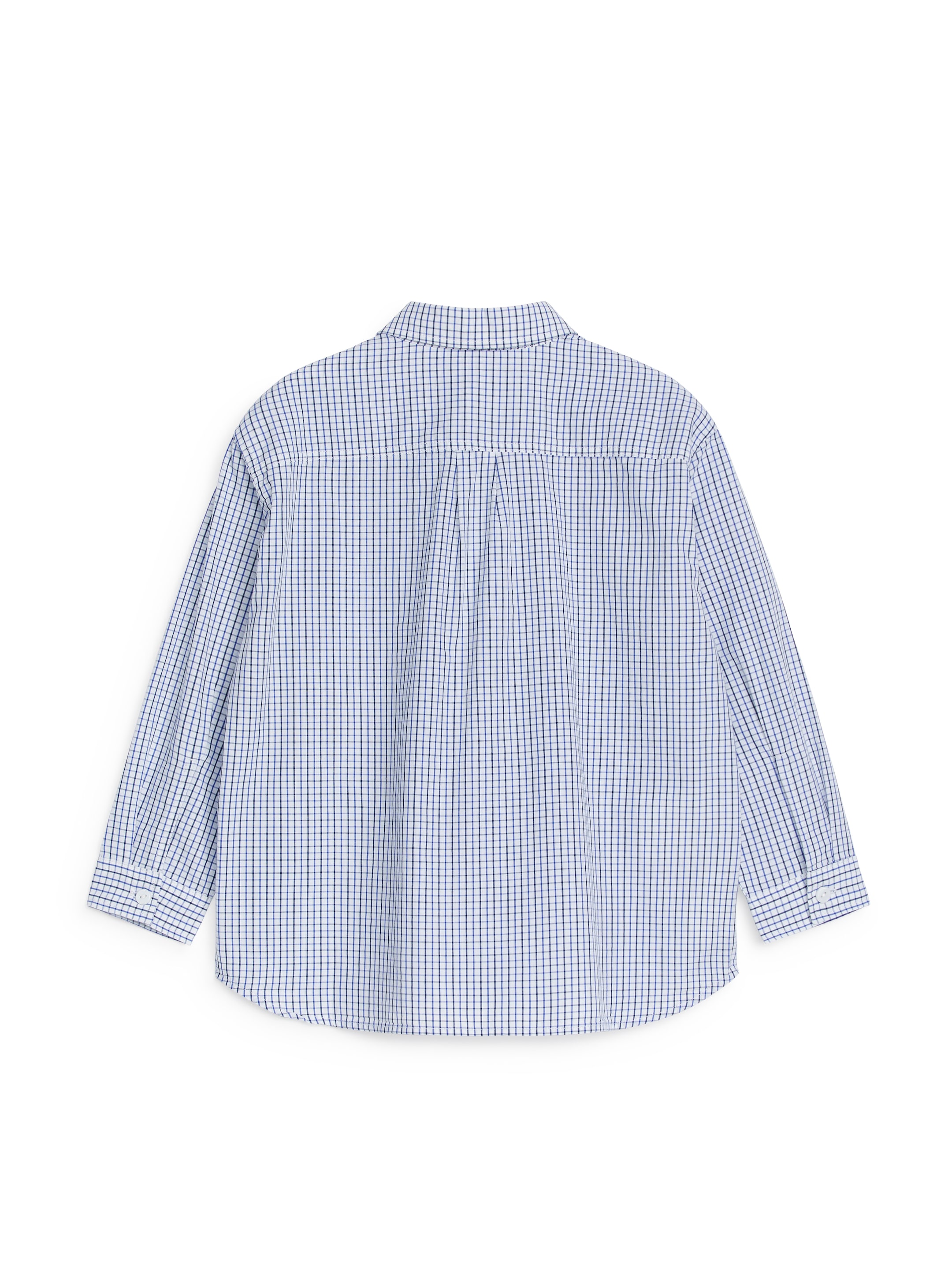 Relaxed Poplin Shirt - White/Checkered - Relaxed fit - Children - StillMedia/DescriptiveStillLife - 3