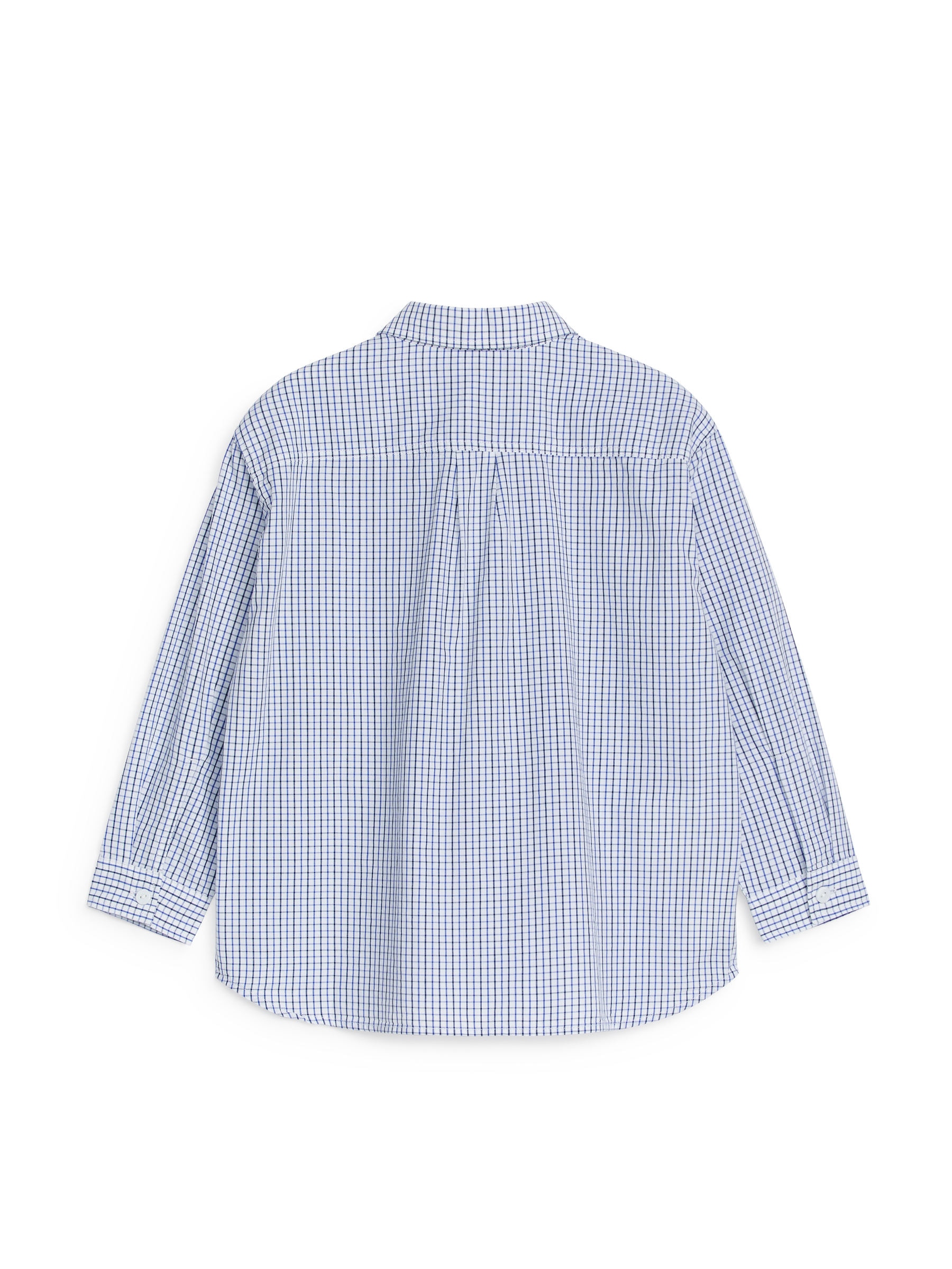 Relaxed Poplin Shirt - White/Checkered - Relaxed fit - Children - StillMedia/DescriptiveStillLife - 3