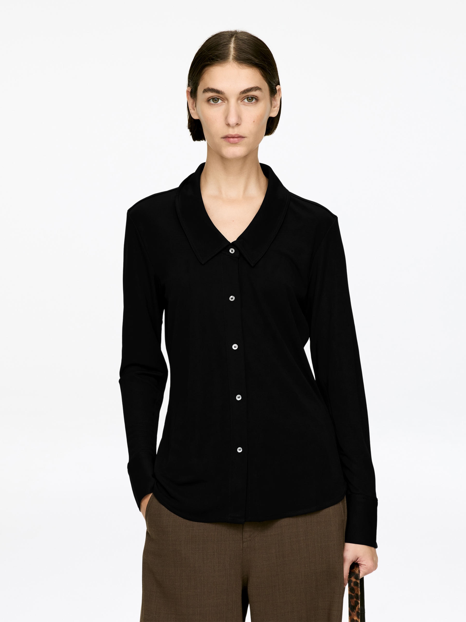 Fluid Jersey Shirt-#272627-17319