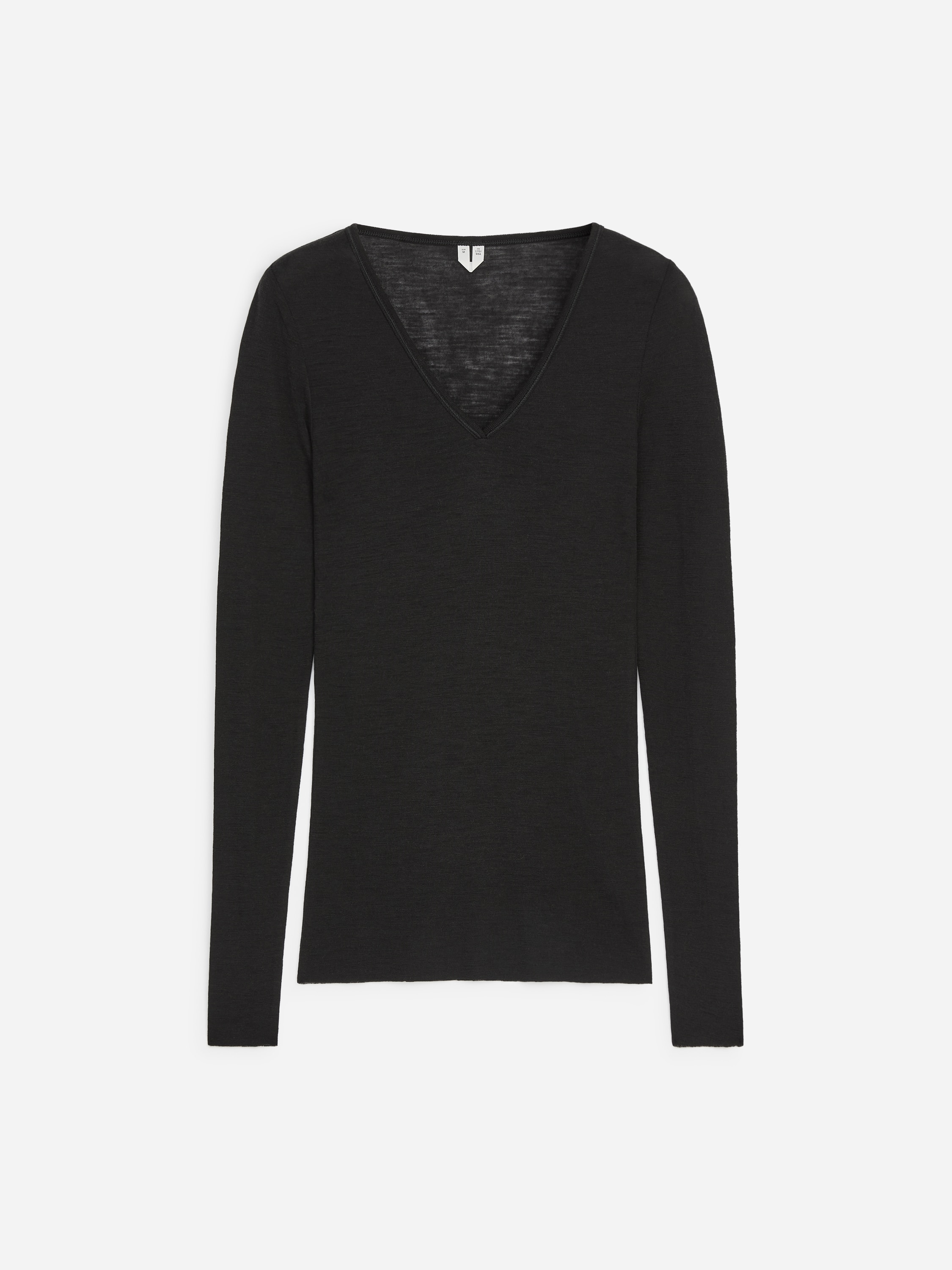 Geribde wollen top - Zwart/Taupe