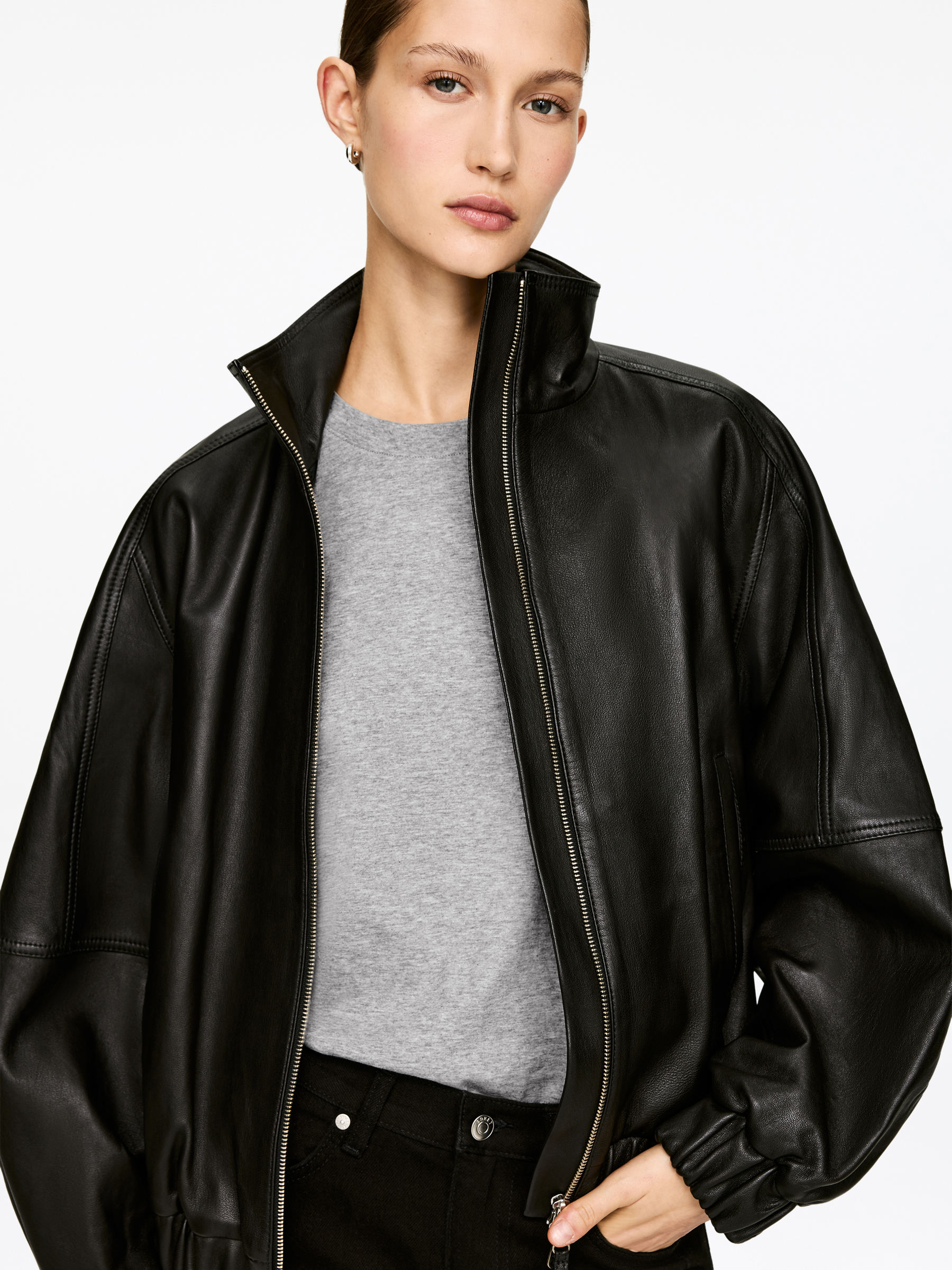 LILY Charakteristisches T-Shirt - Graumeliert - Regular Fit - Damen - StillMedia/Lookbook - 40