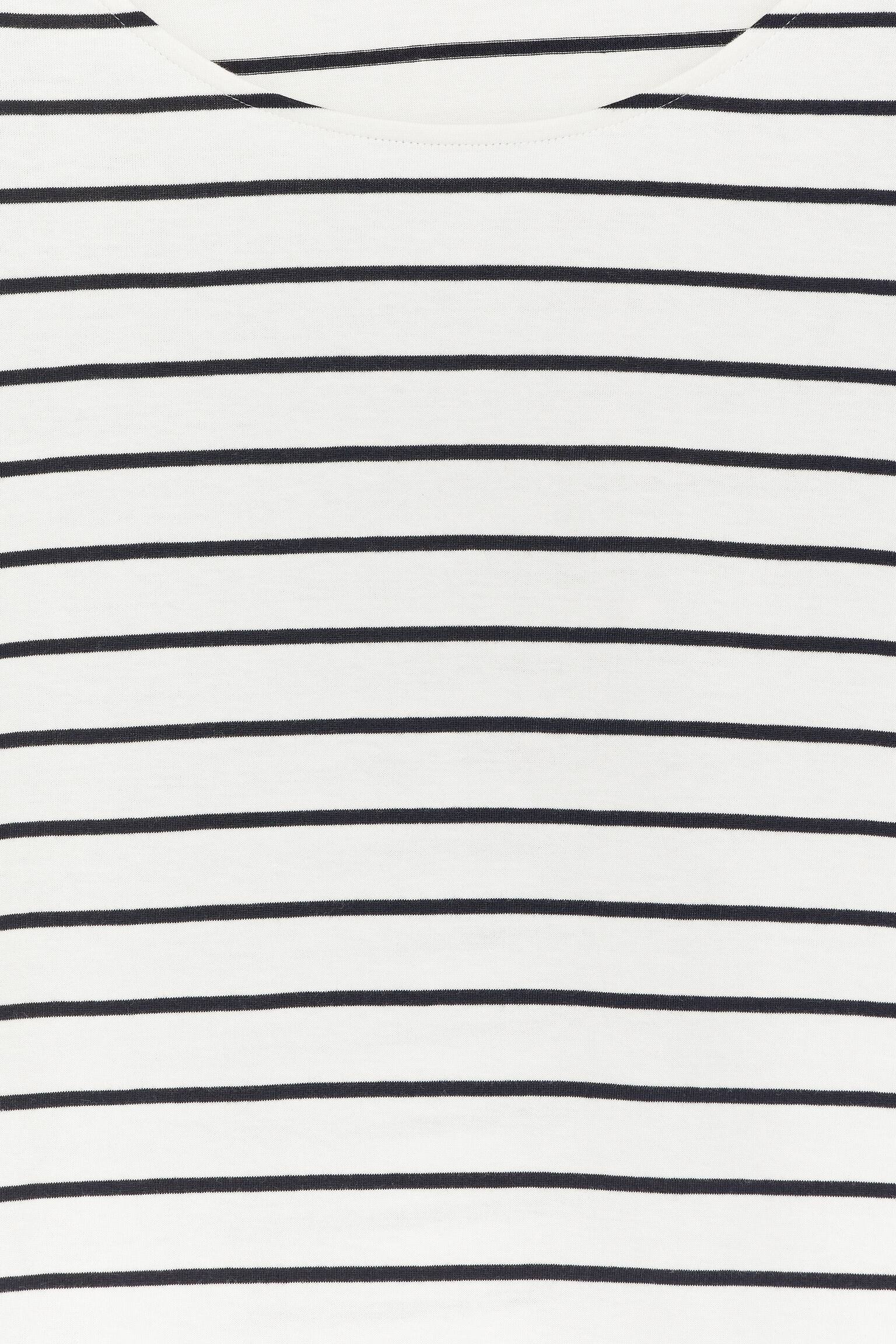 T-shirt a maniche lunghe - Bianco/Blu scuro - 4