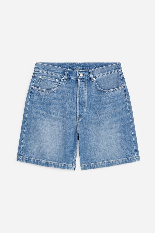 Relaxed Denim Shorts - Mid Blue/Black/Dark Blue/Washed Blue - 1