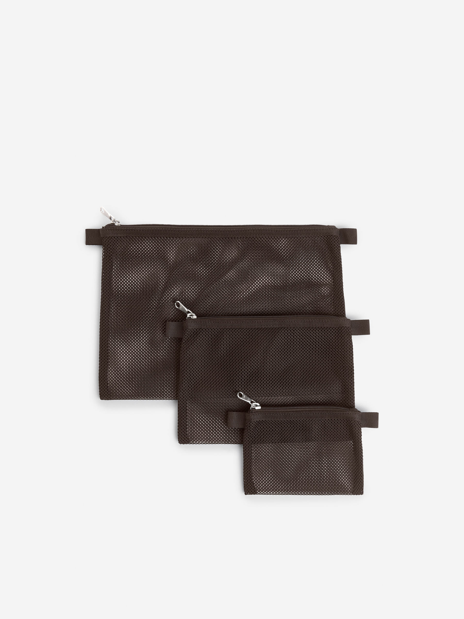 Mesh Travel Organisers - Dark Brown - Travel - StillMedia/DescriptiveStillLife - 1