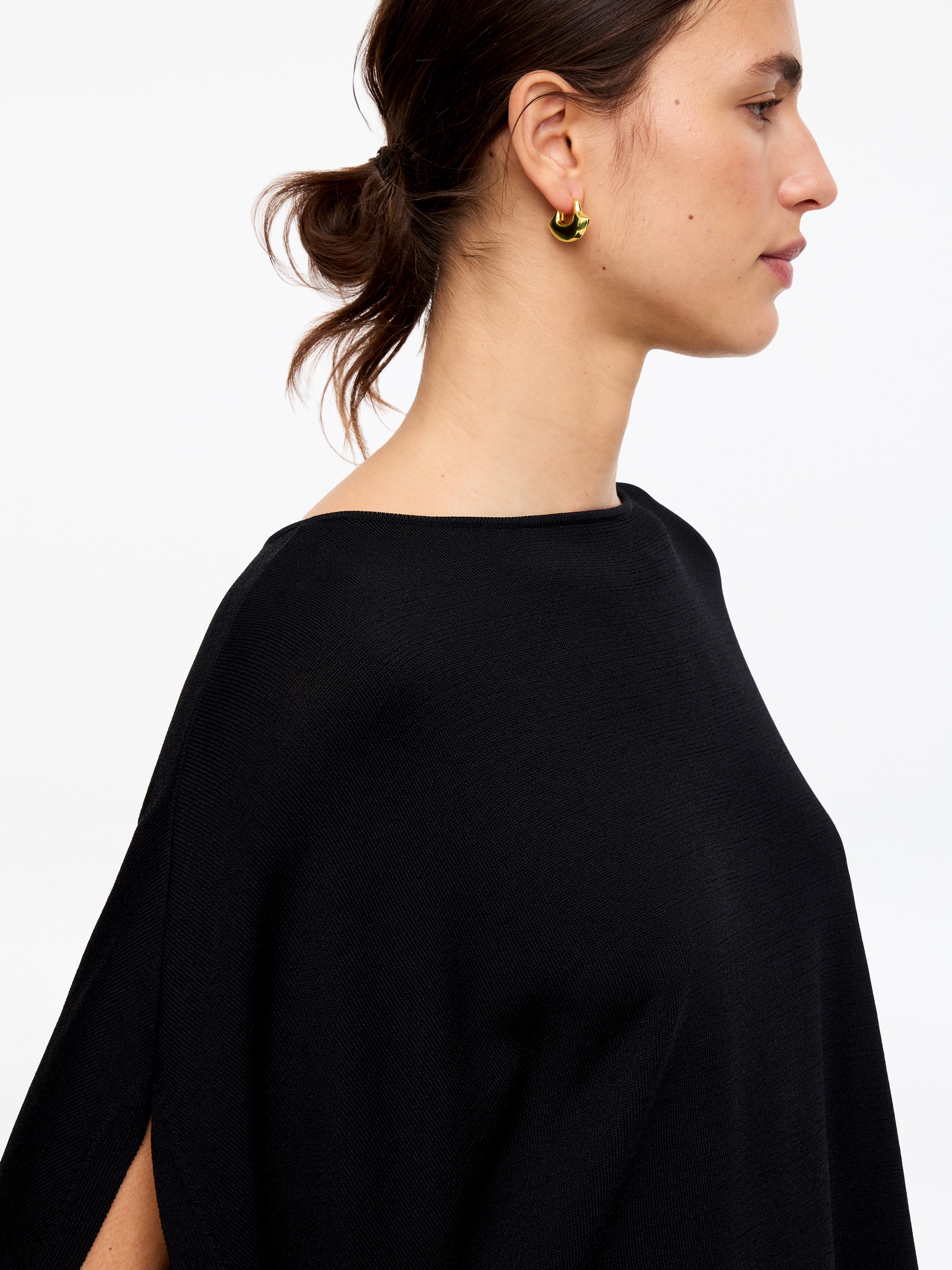 Pendientes de aro chapado en oro--18776