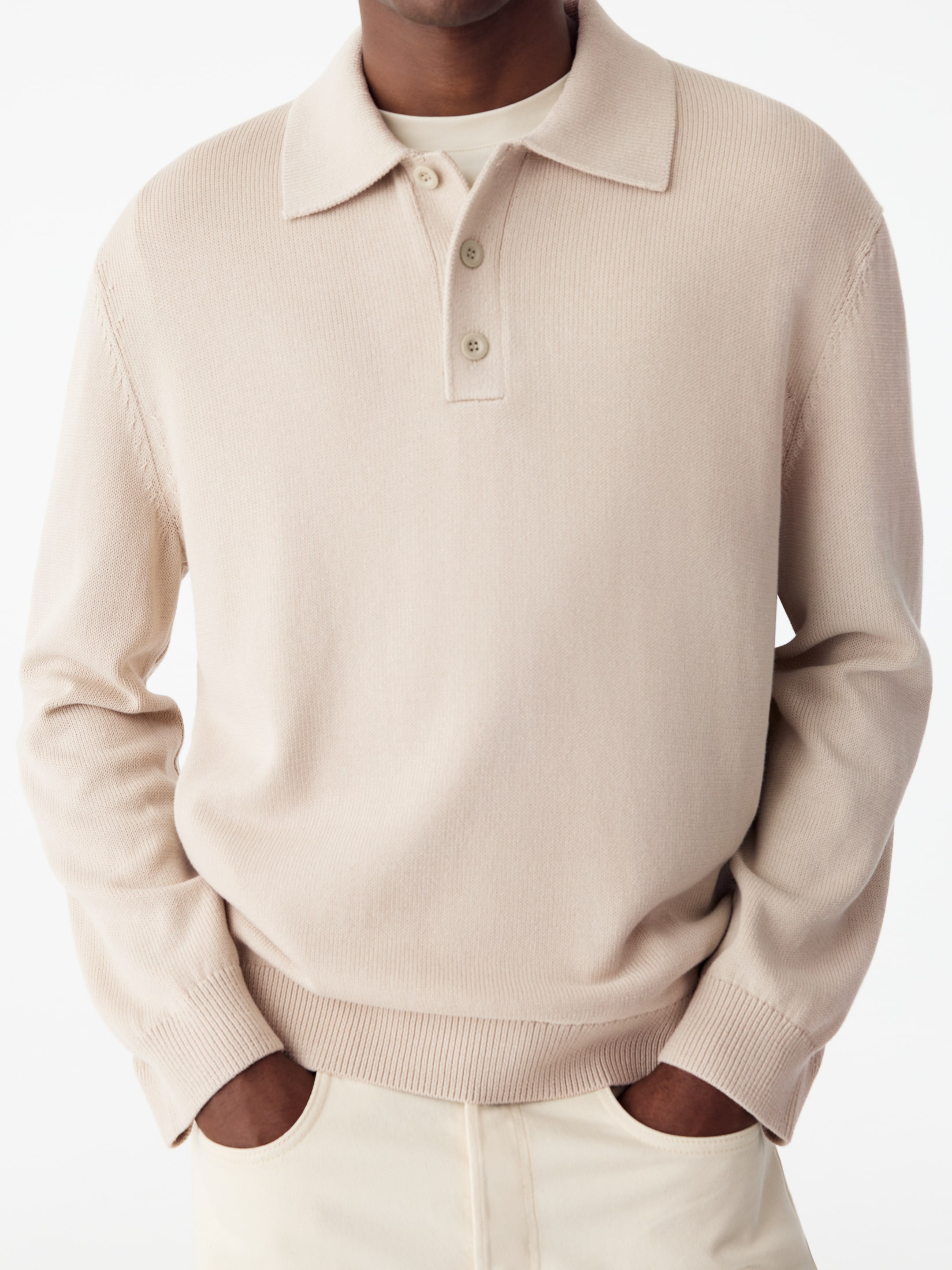 Cotton Lyocell Polo Shirt - Beige - Regular fit - men - StillMedia/Lookbook - 8