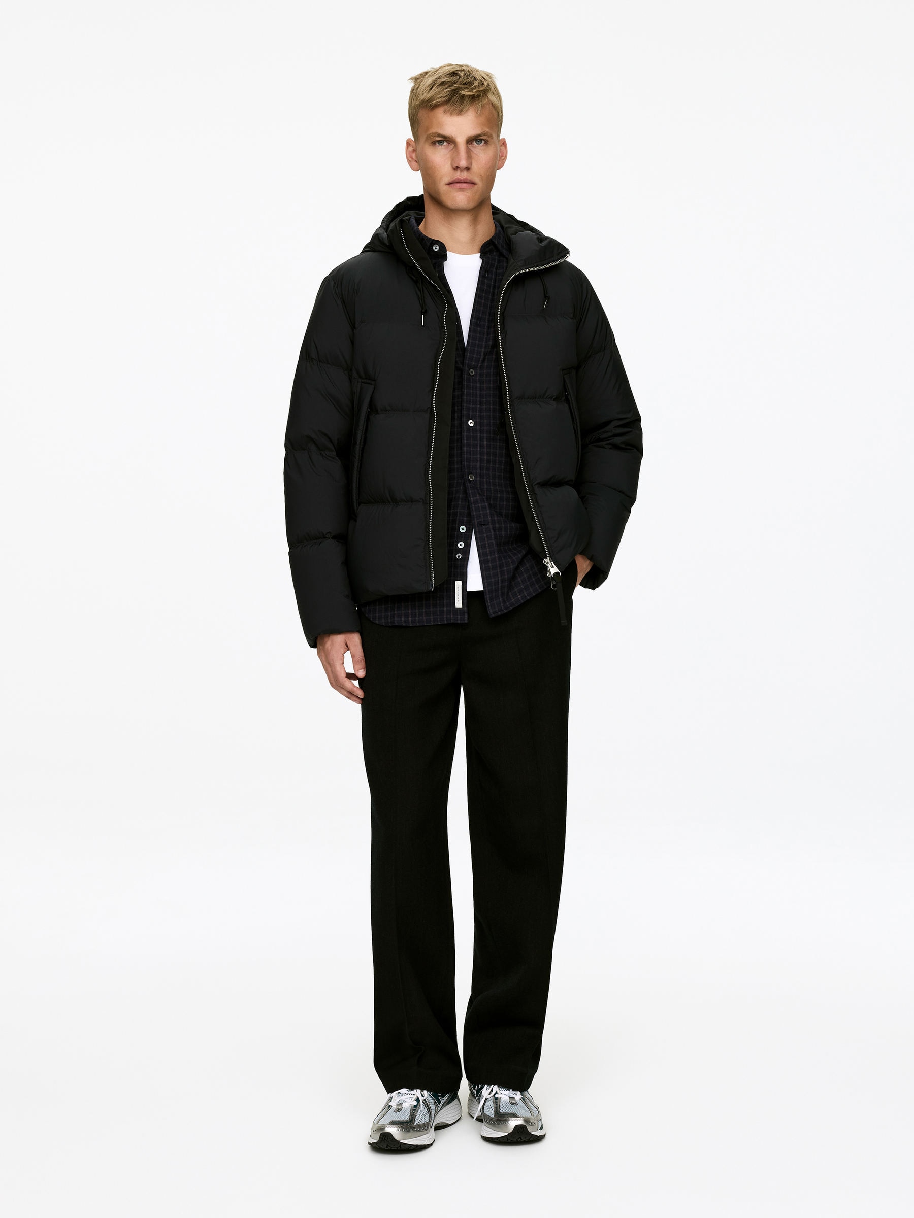 Upcycled Down Puffer Jacket-#272628-8648