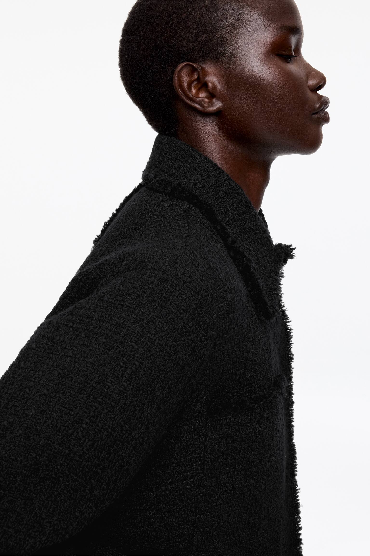 Jacka i bouclé - Svart - 6