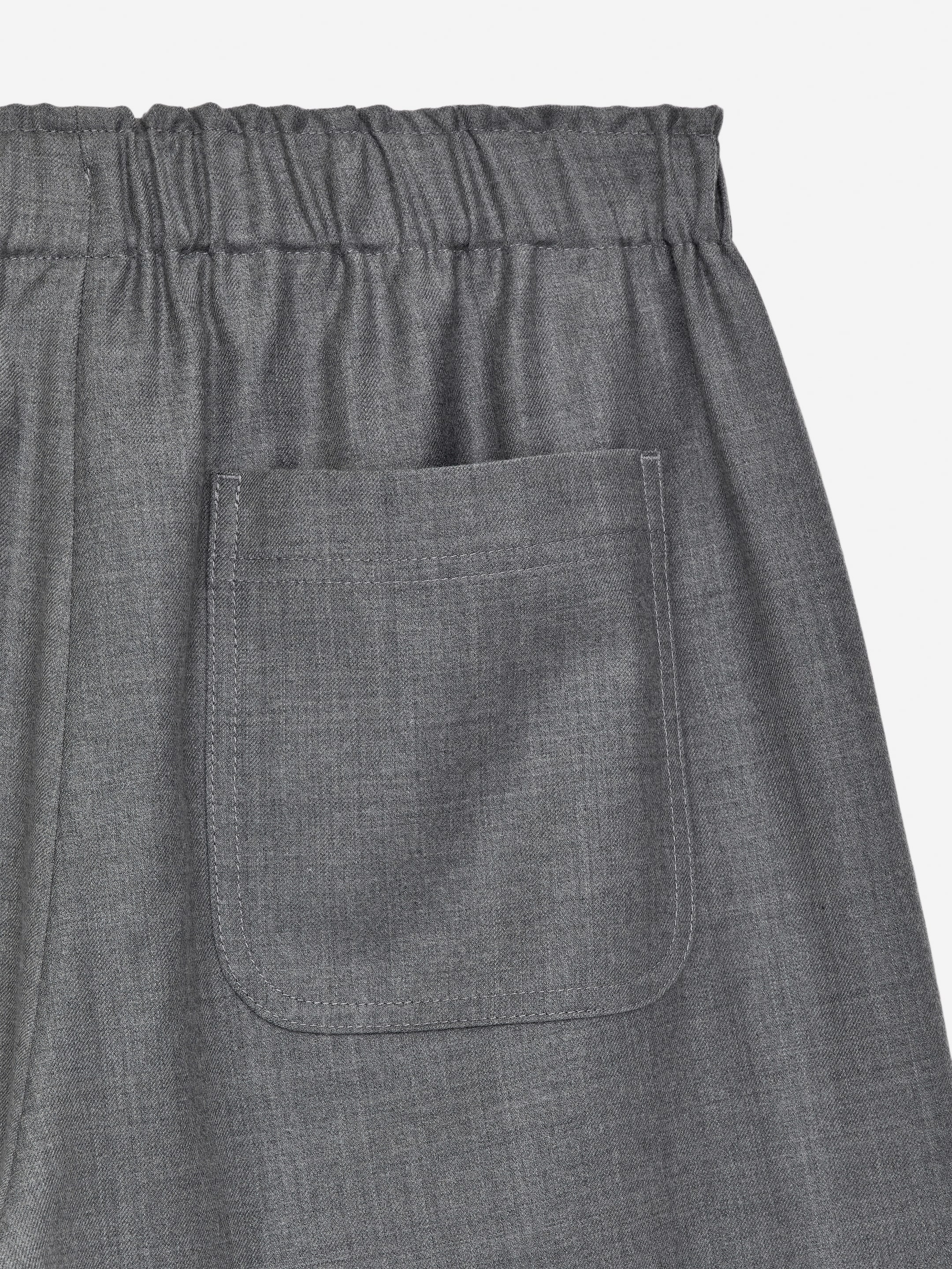 Näytä suurempi kuva: Flanellihousut kiristysnyörillä - Tummanharmaa - NAISET | H&M FI 6