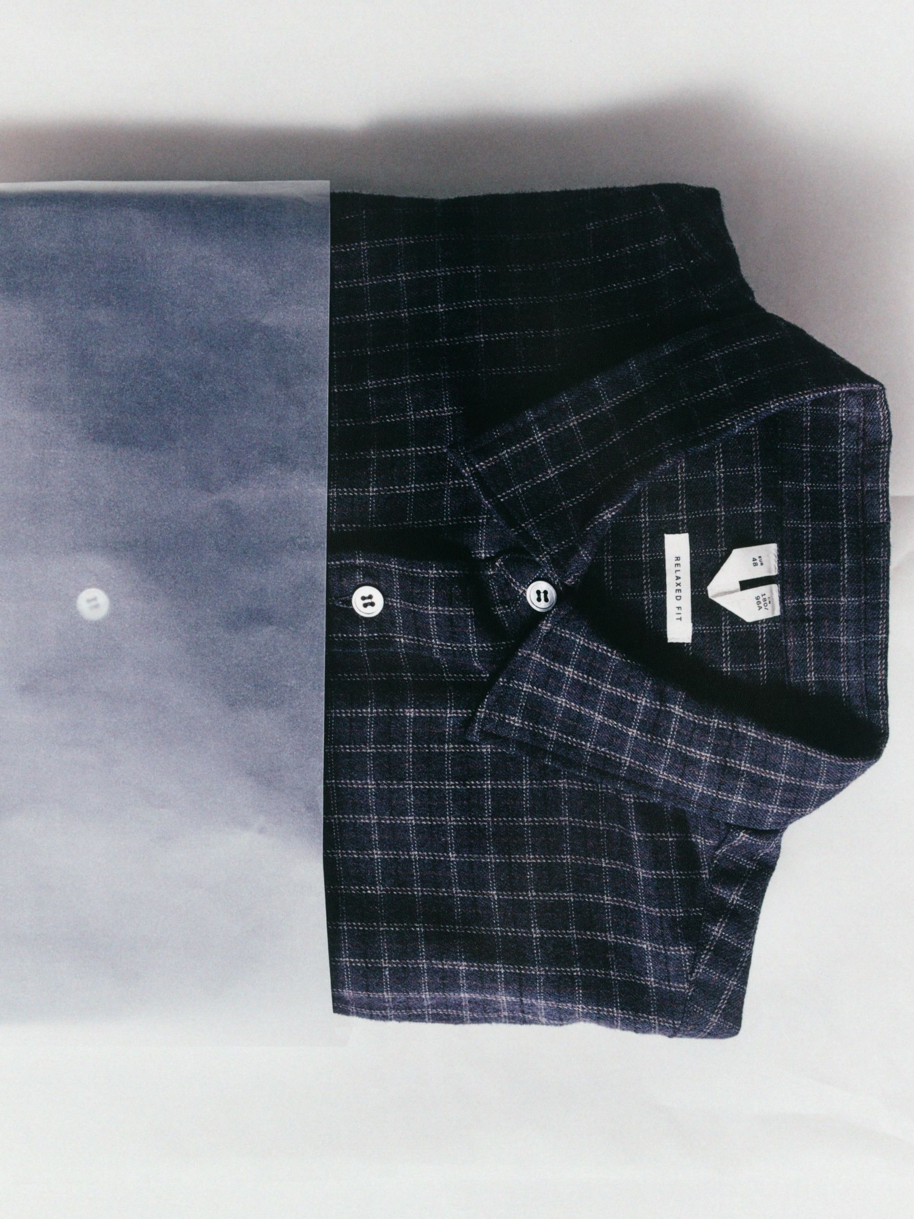 Flanellhemd - Dunkelblau - Relaxed Fit - Herren - StillMedia/Environmental - 1