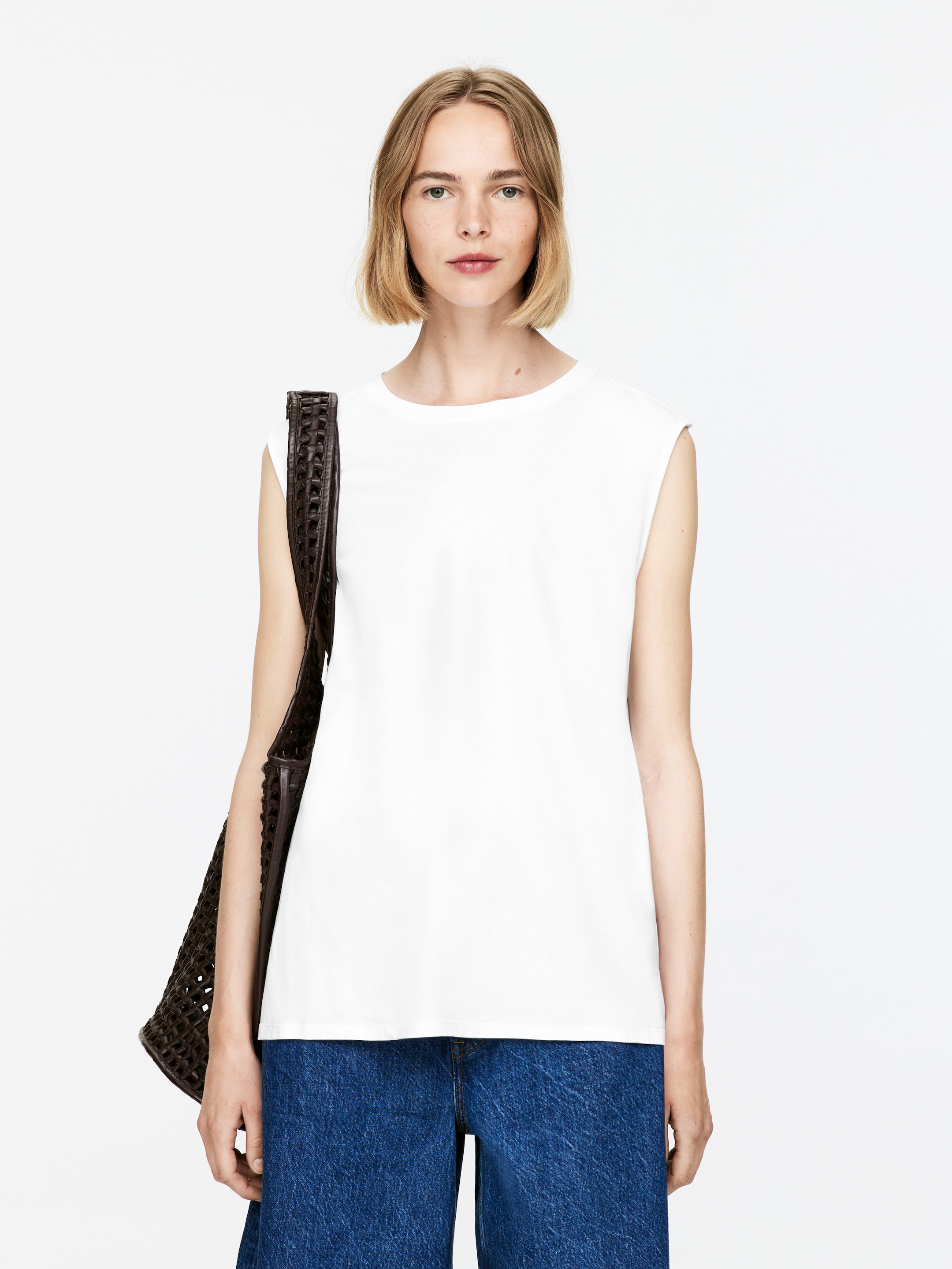 Zobrazit větší obrázek: Volné tílko - White - ŽENY | H&M CZ 1
