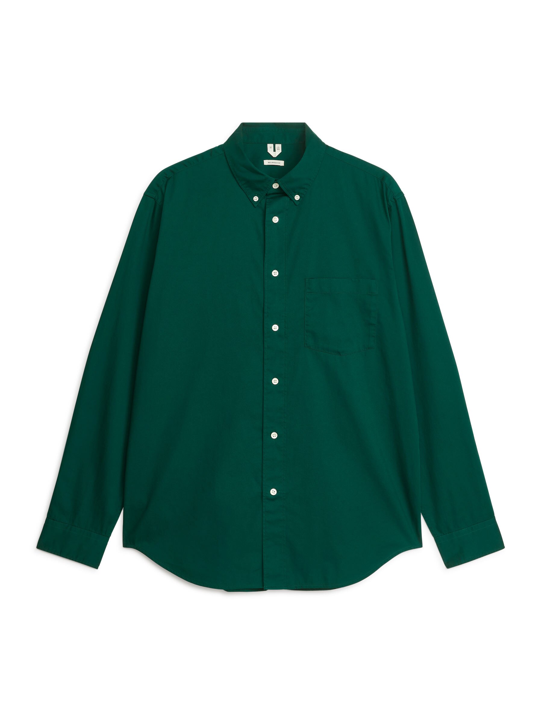 Skjorta i bomullstwill - Mörkgrön - Relaxed fit - Men - StillMedia/DescriptiveStillLife - 2