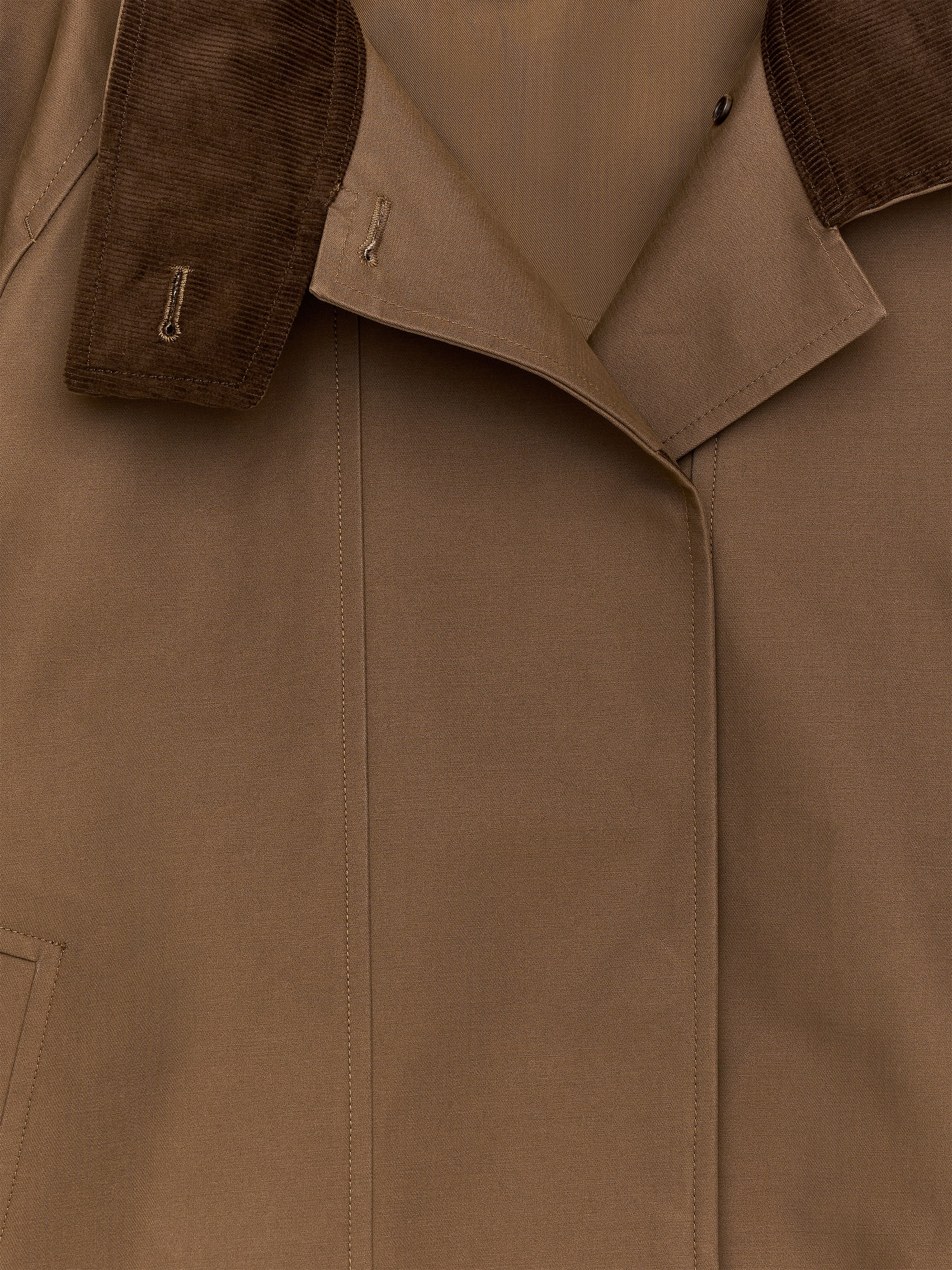 Corduroy-Collar Jacket - Brown - Loose fit - Women - StillMedia/DescriptiveDetail - 2