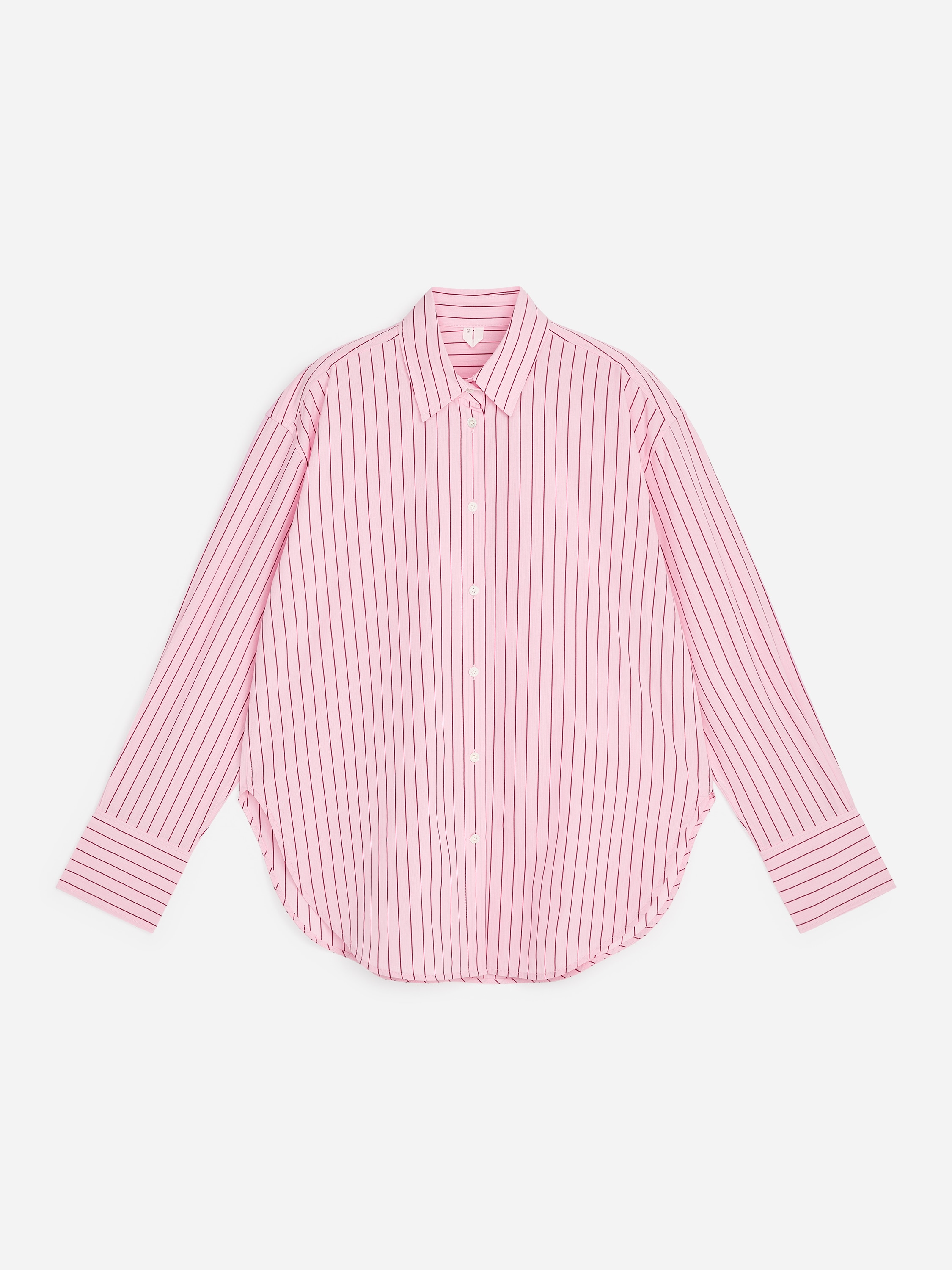Relaxed-Fit Poplin Shirt - Pink/Dark Blue