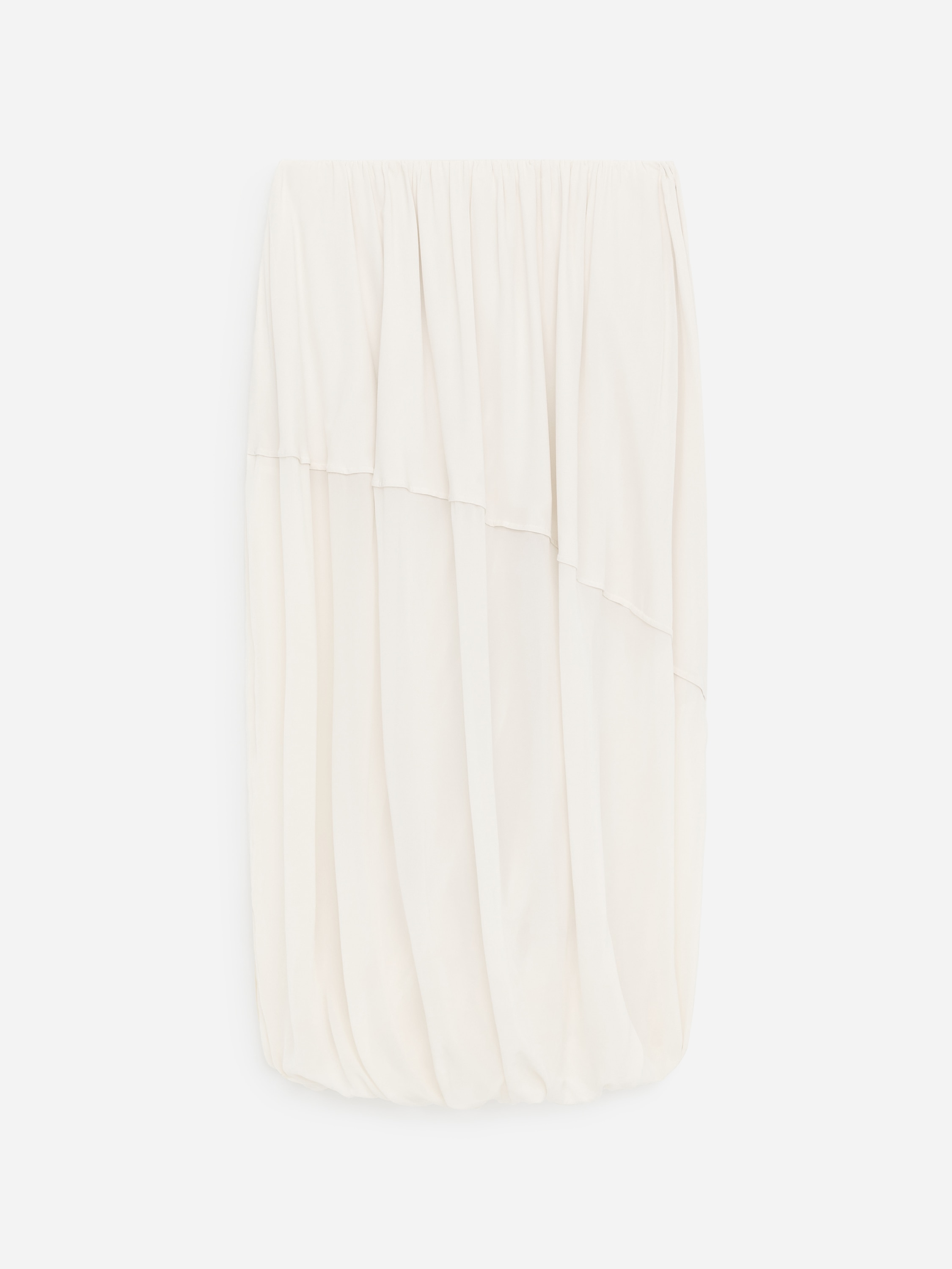 Draperet maxi-nederdel - Råhvid