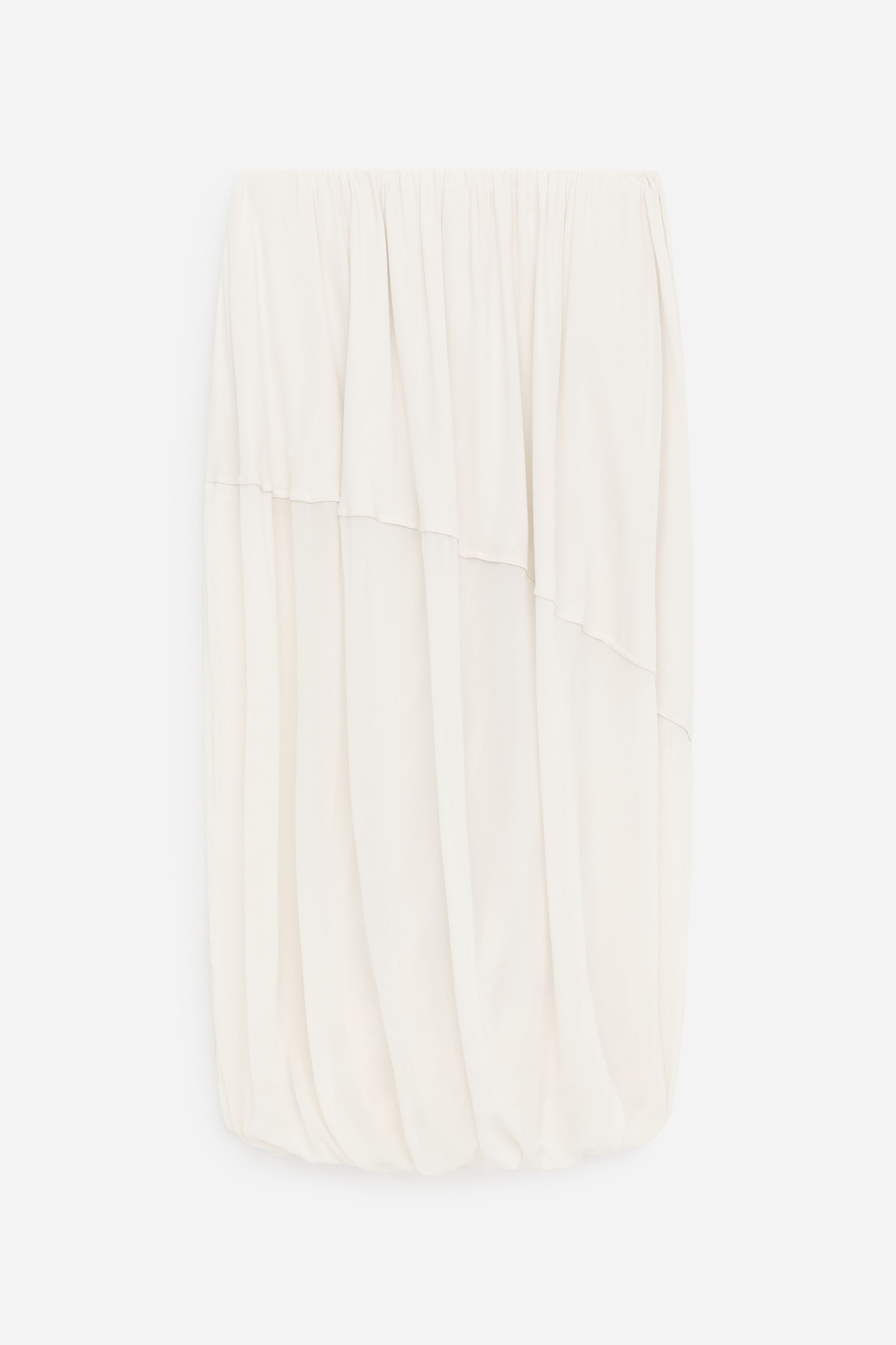 Draperad maxikjol - Off-white - 2