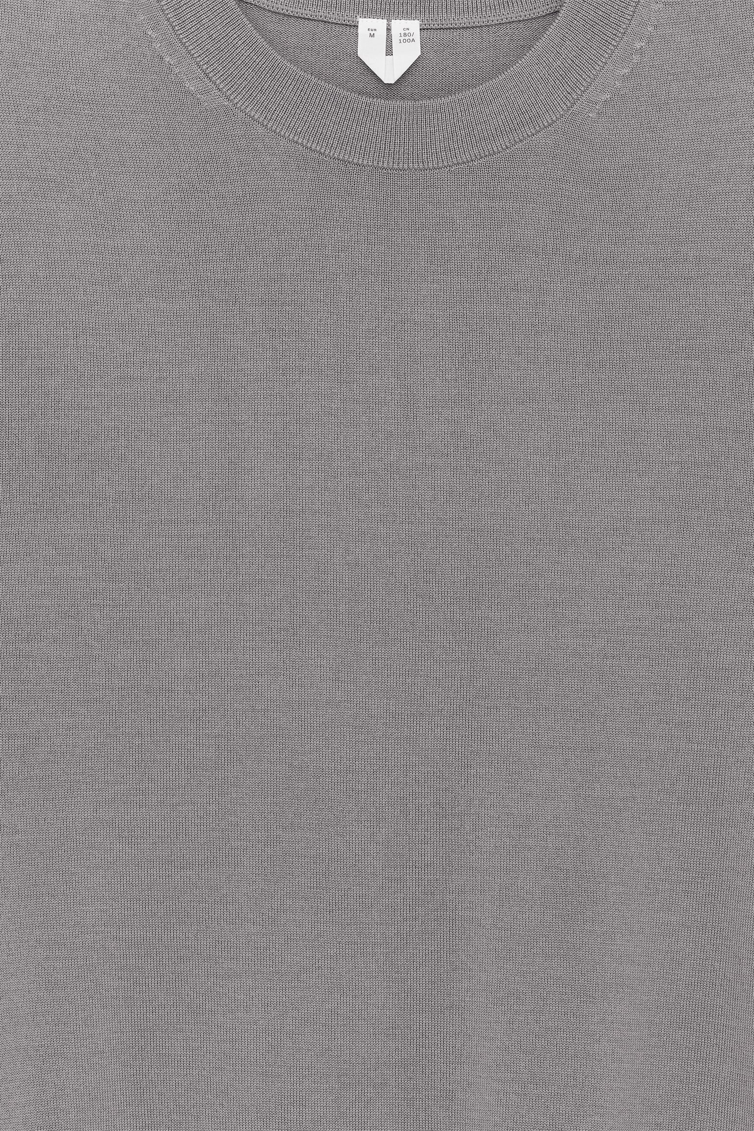 Finstickad tröja i merinoull - Mullvadsgrå/Mörkgrå/Dark Blue/Gråmelerad/Mörkgrön - 5