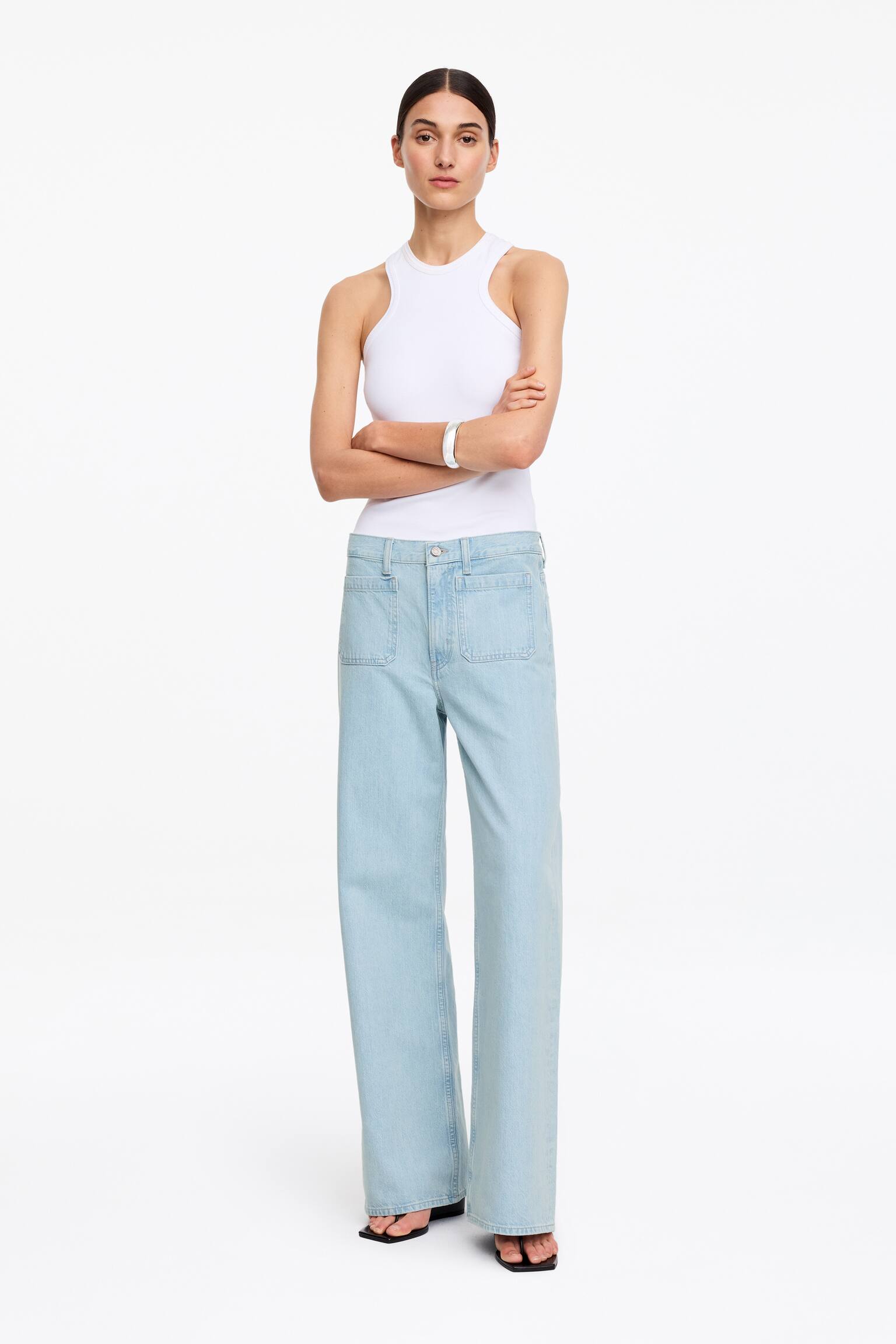 Jeansy flared LUPINE - Jasnoniebieski/Biały/Ciemnoniebieski - 1