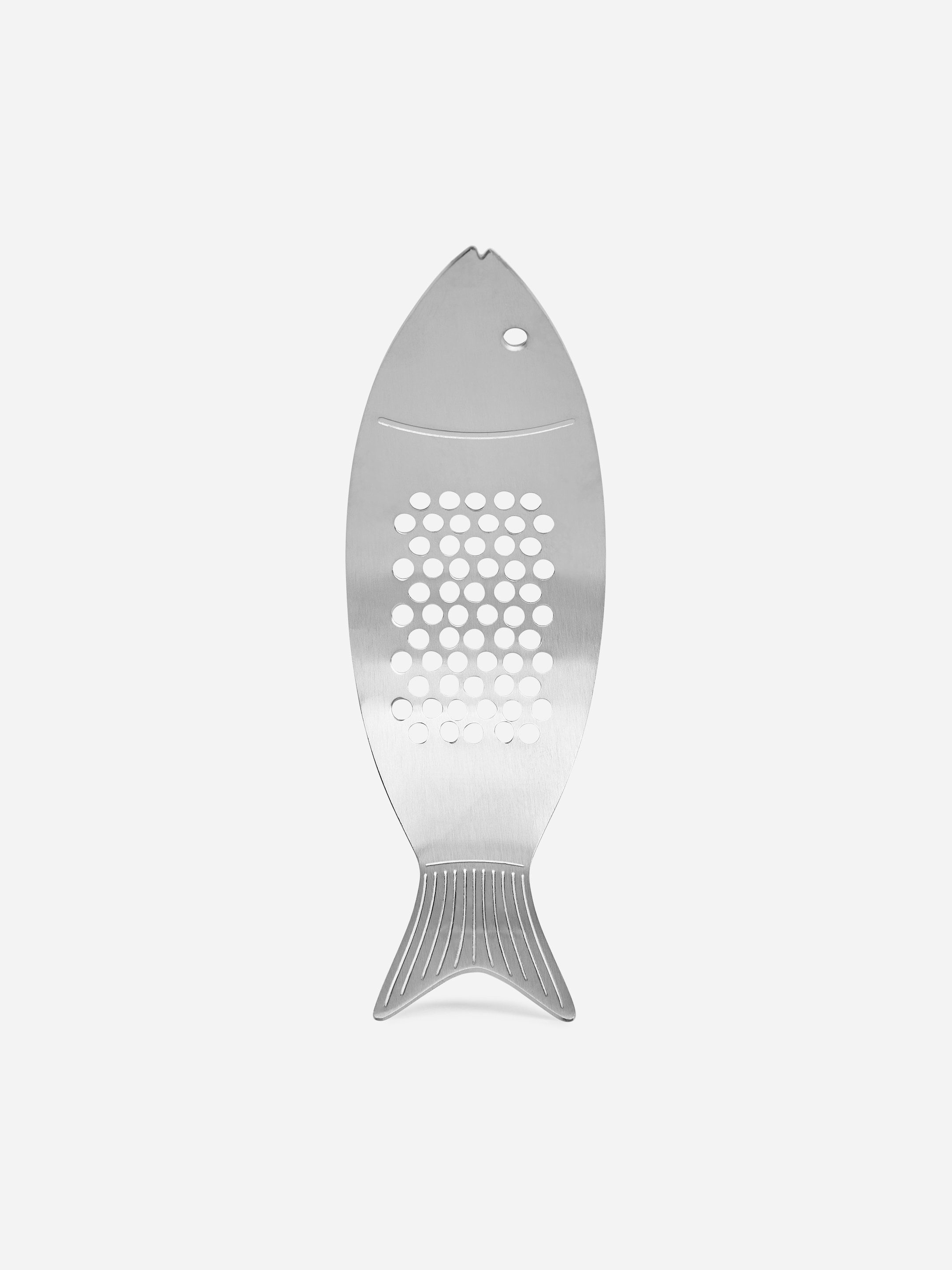Kikkerland Design Fish Garlic Press-Silver-coloured-20767