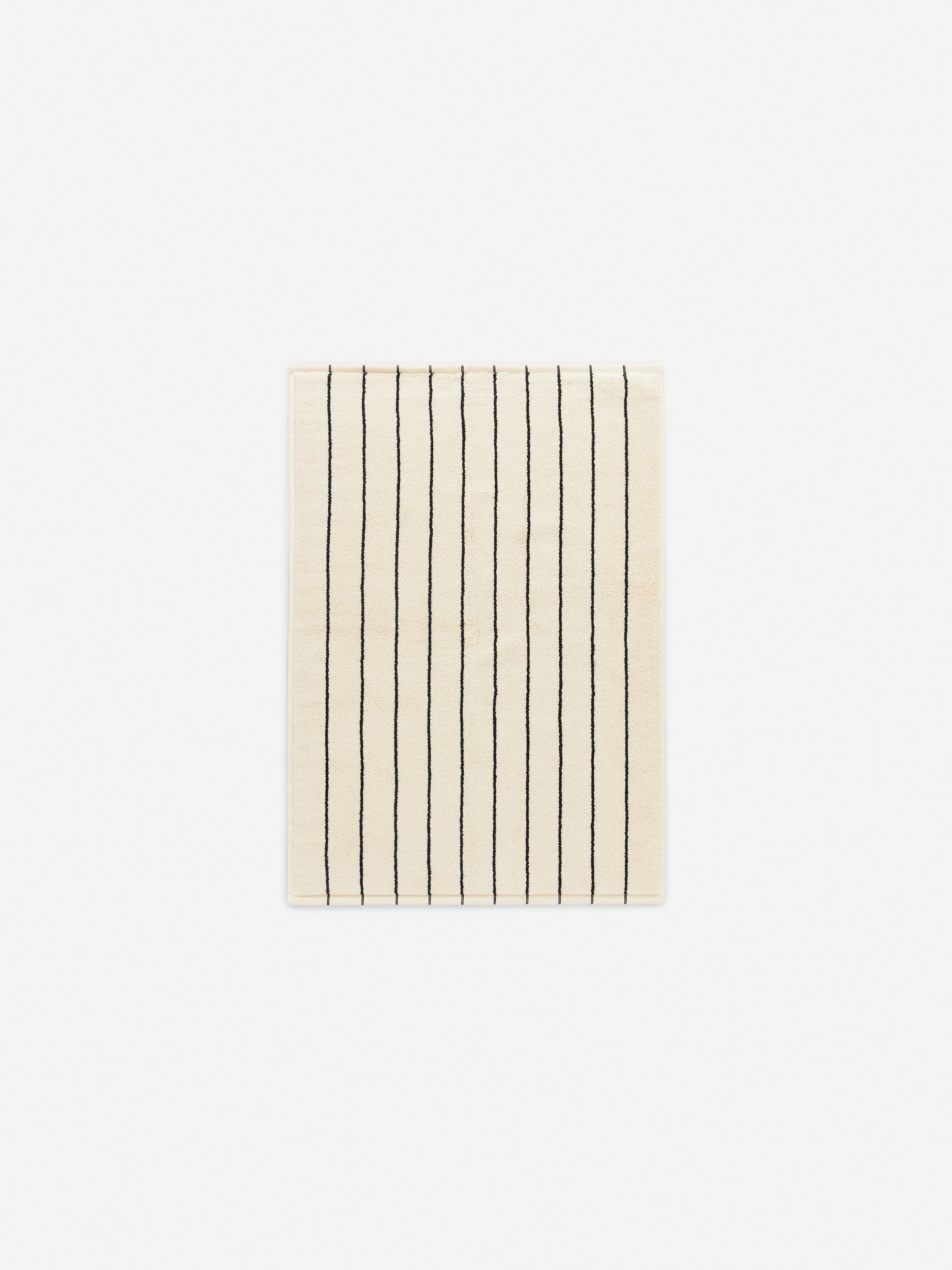 Vis større bilde: Bomullsbadematte - Offwhite/svart - Home All | H&M NO 1