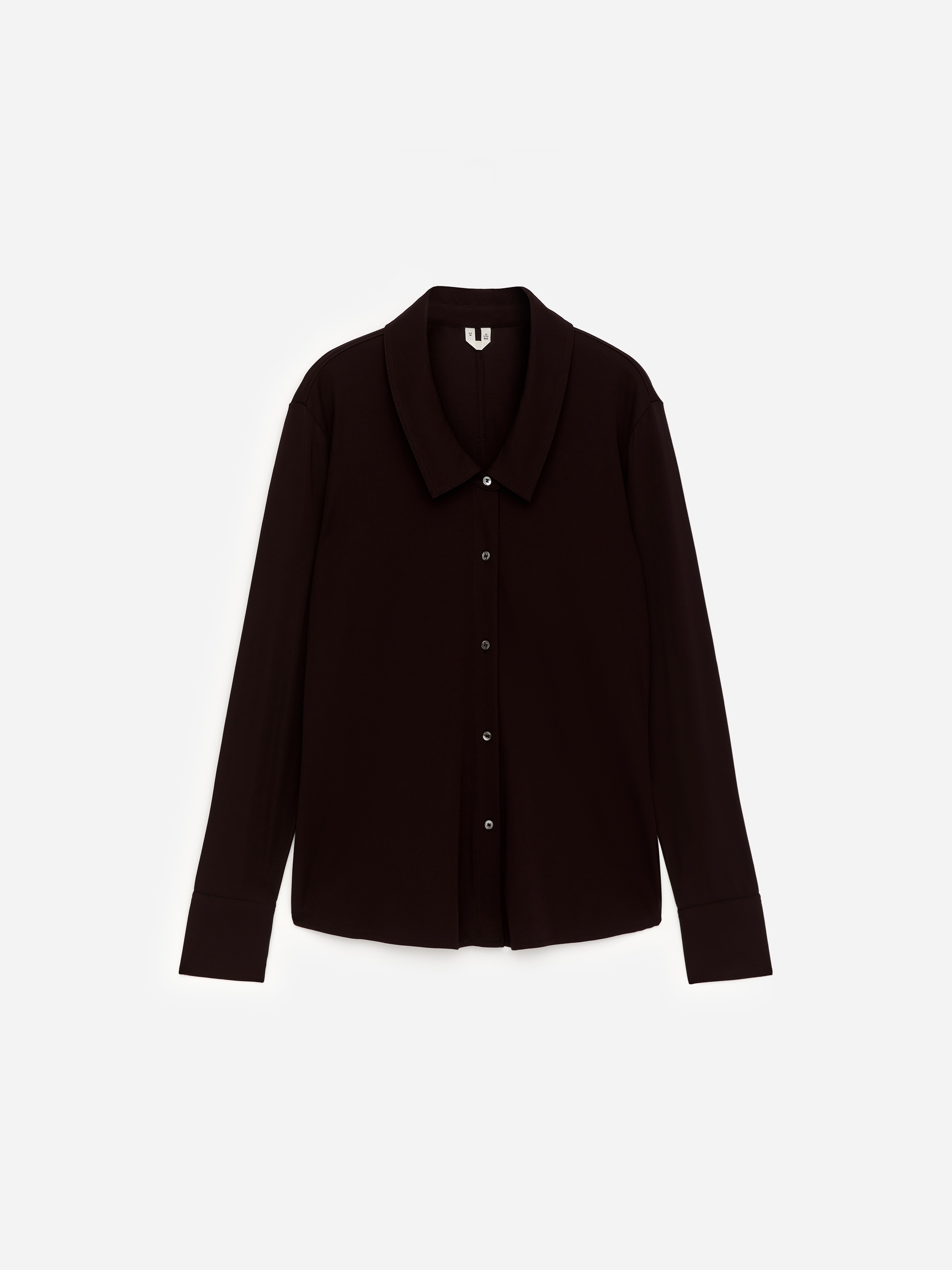 Fließendes Jerseyhemd - Dunkelrot