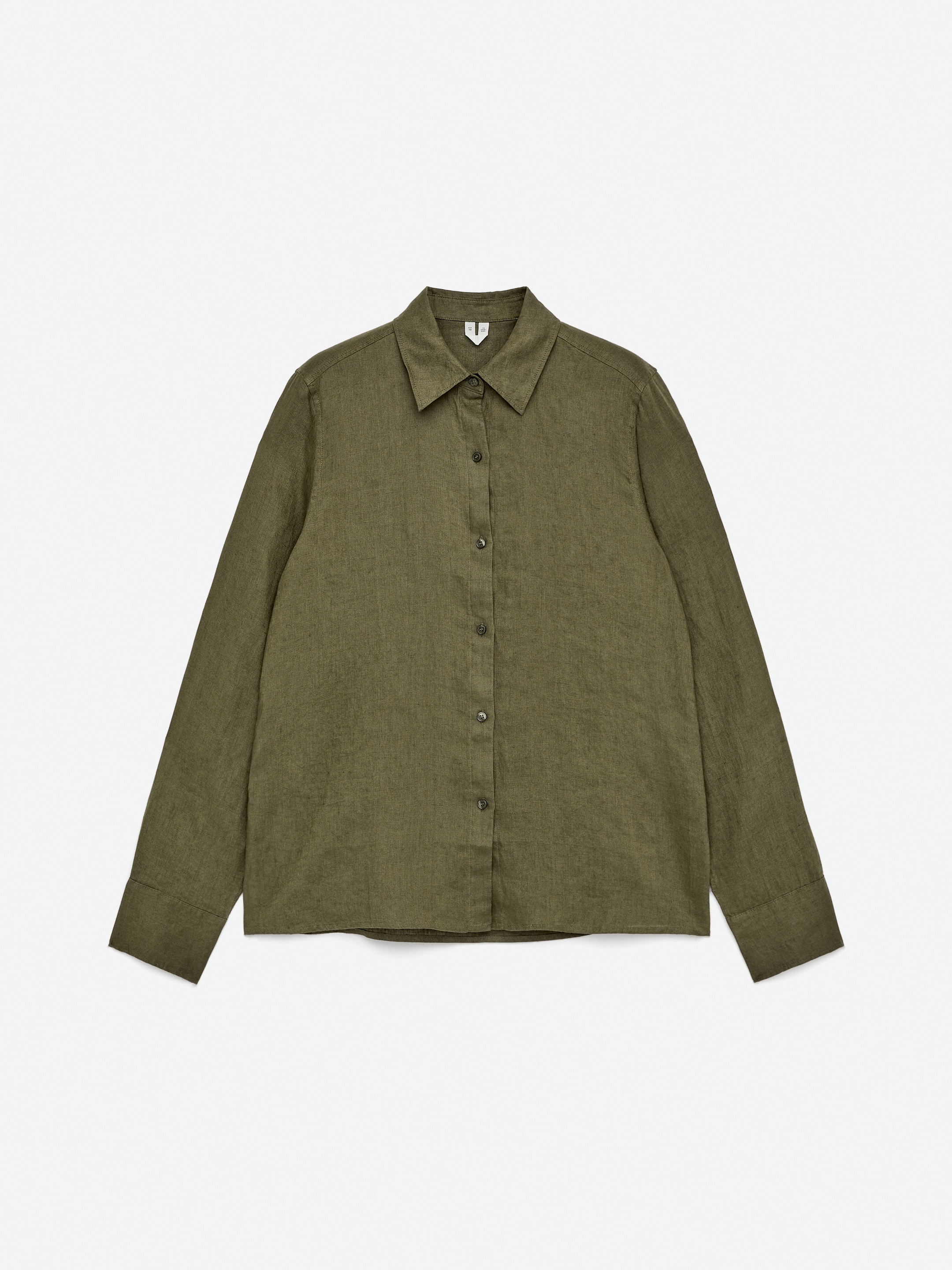 Linen Shirt - Khaki Green - Regular fit - Women - StillMedia/DescriptiveStillLife - 2