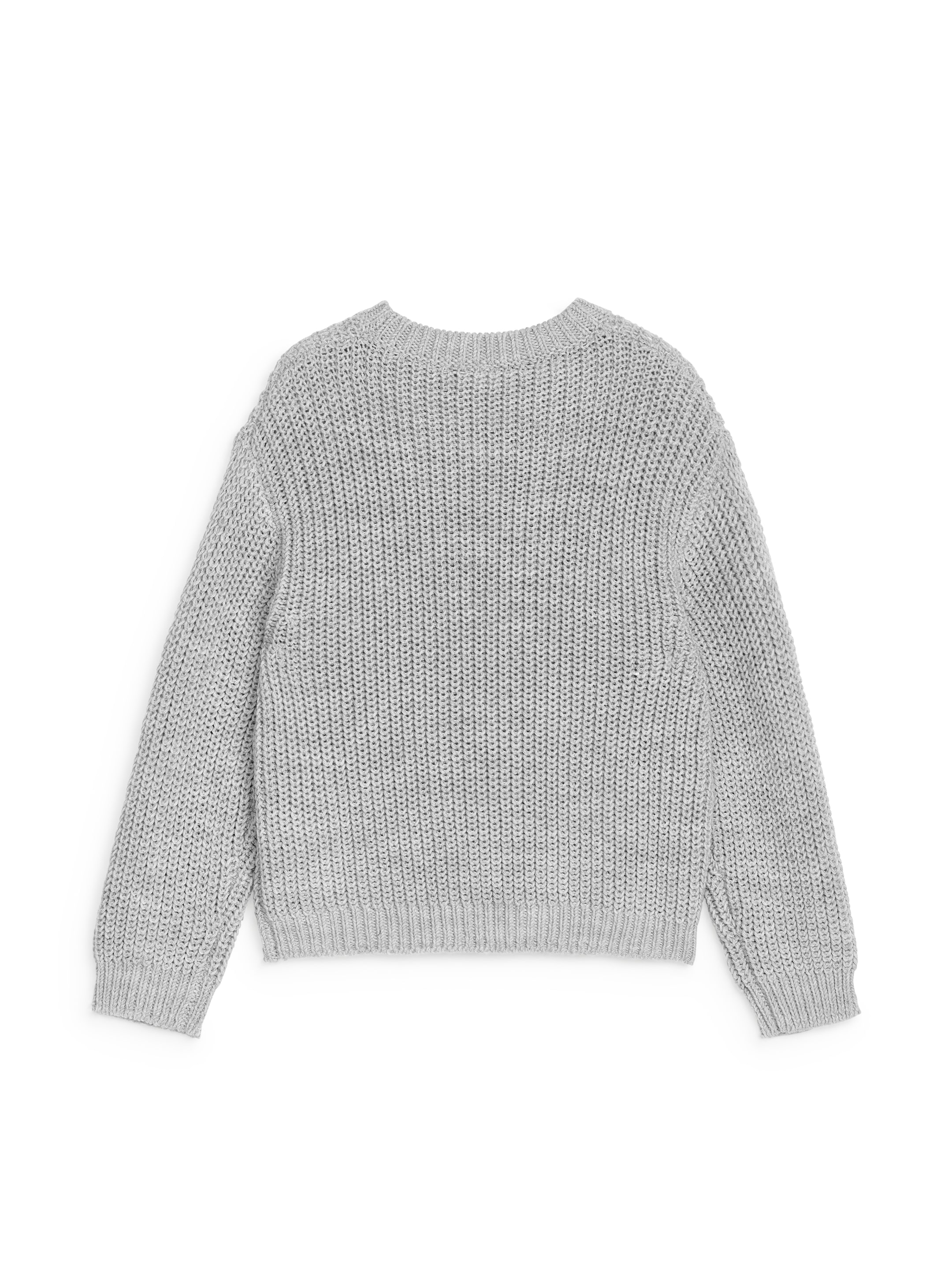Fiskartröja med rund hals - Gråmelerad - Regular fit - Children - StillMedia/DescriptiveStillLife - 2