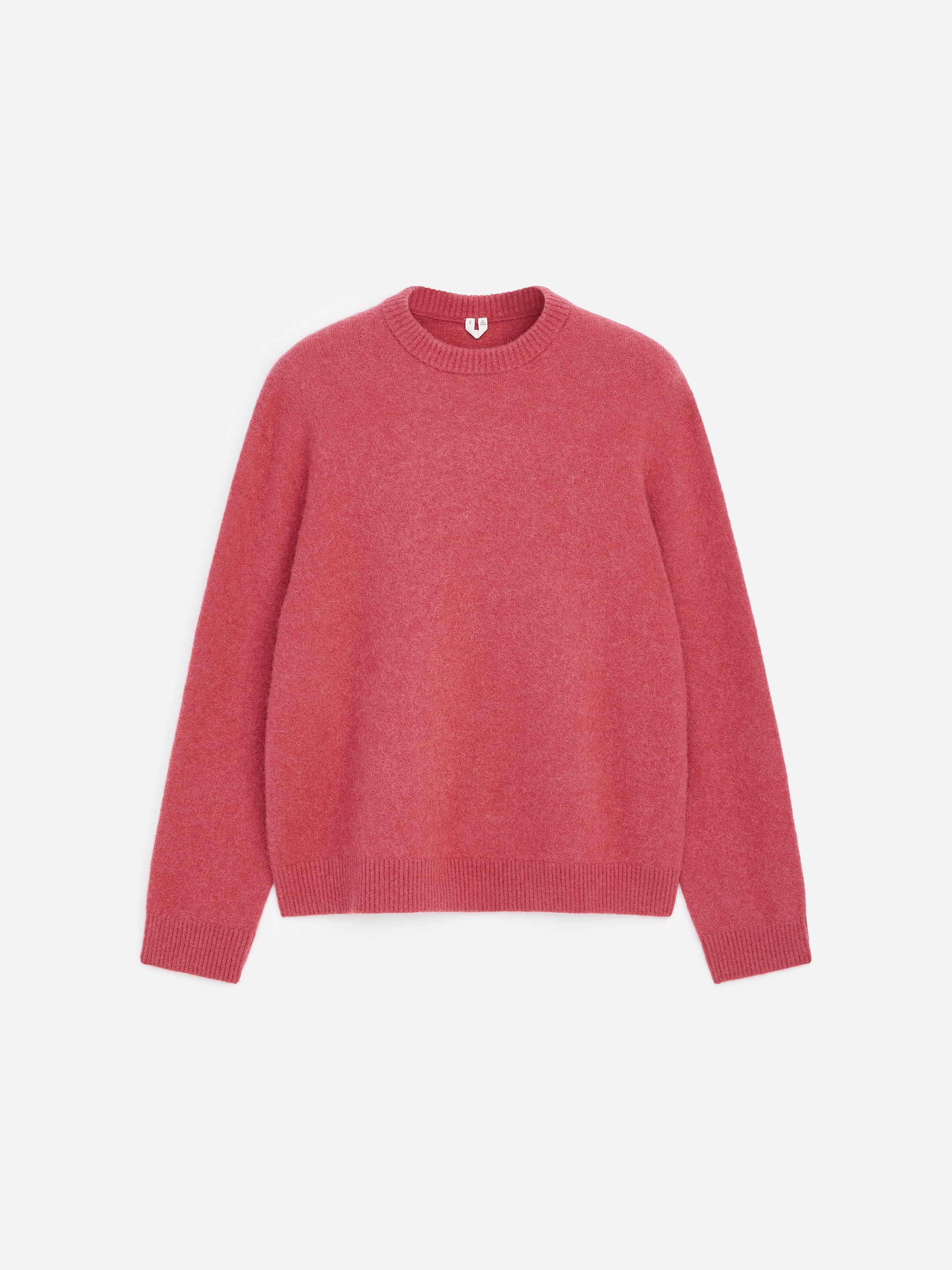 Alpaca-Merino Wool Blend Jumper - Raspberry Red - Relaxed fit - men - StillMedia/DescriptiveStillLife - 1
