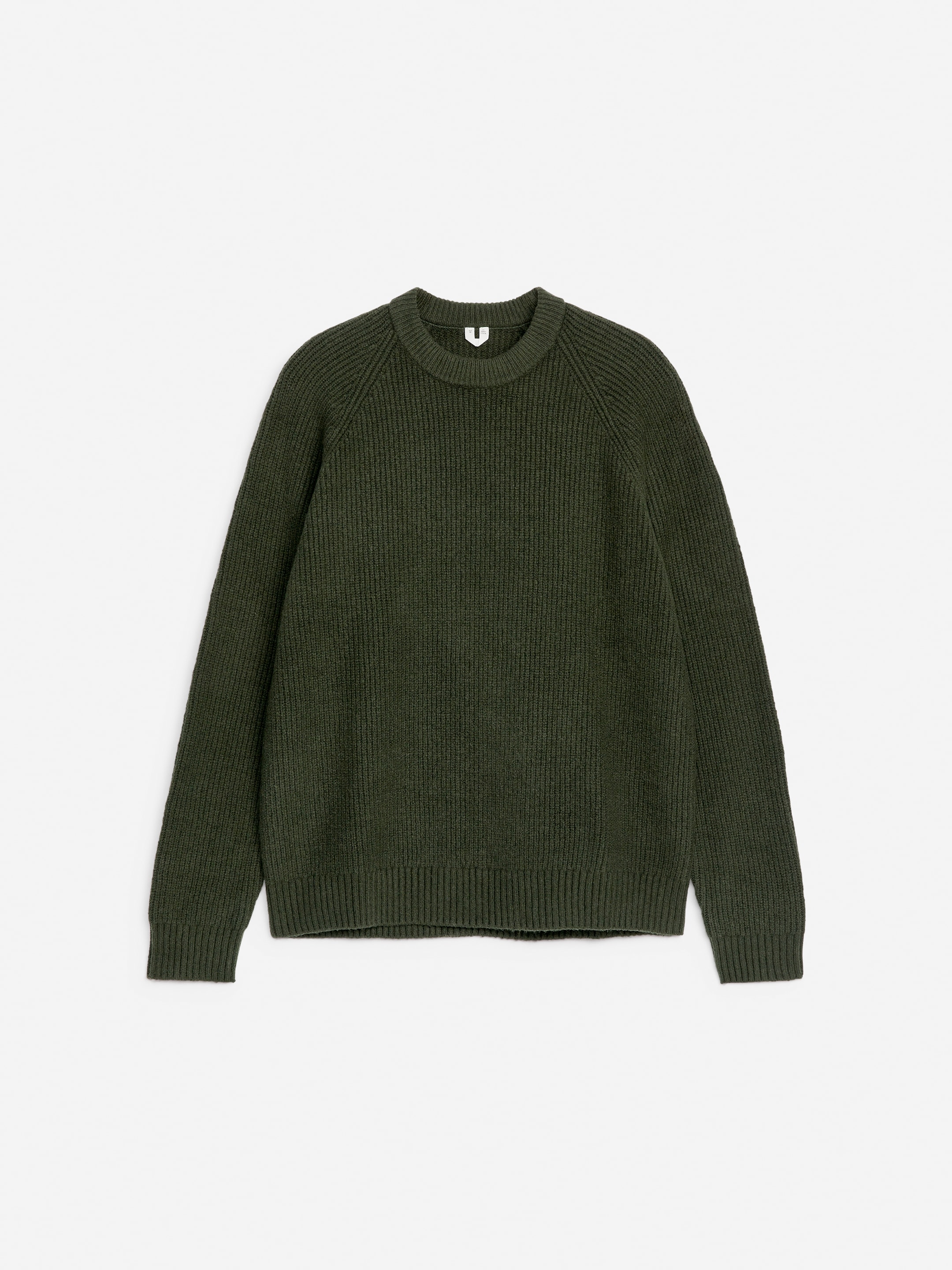 Grösseres Bild ansehen: Rippstrick-Rundhalspullover - Dunkelgrün - HERREN | H&M CH 1