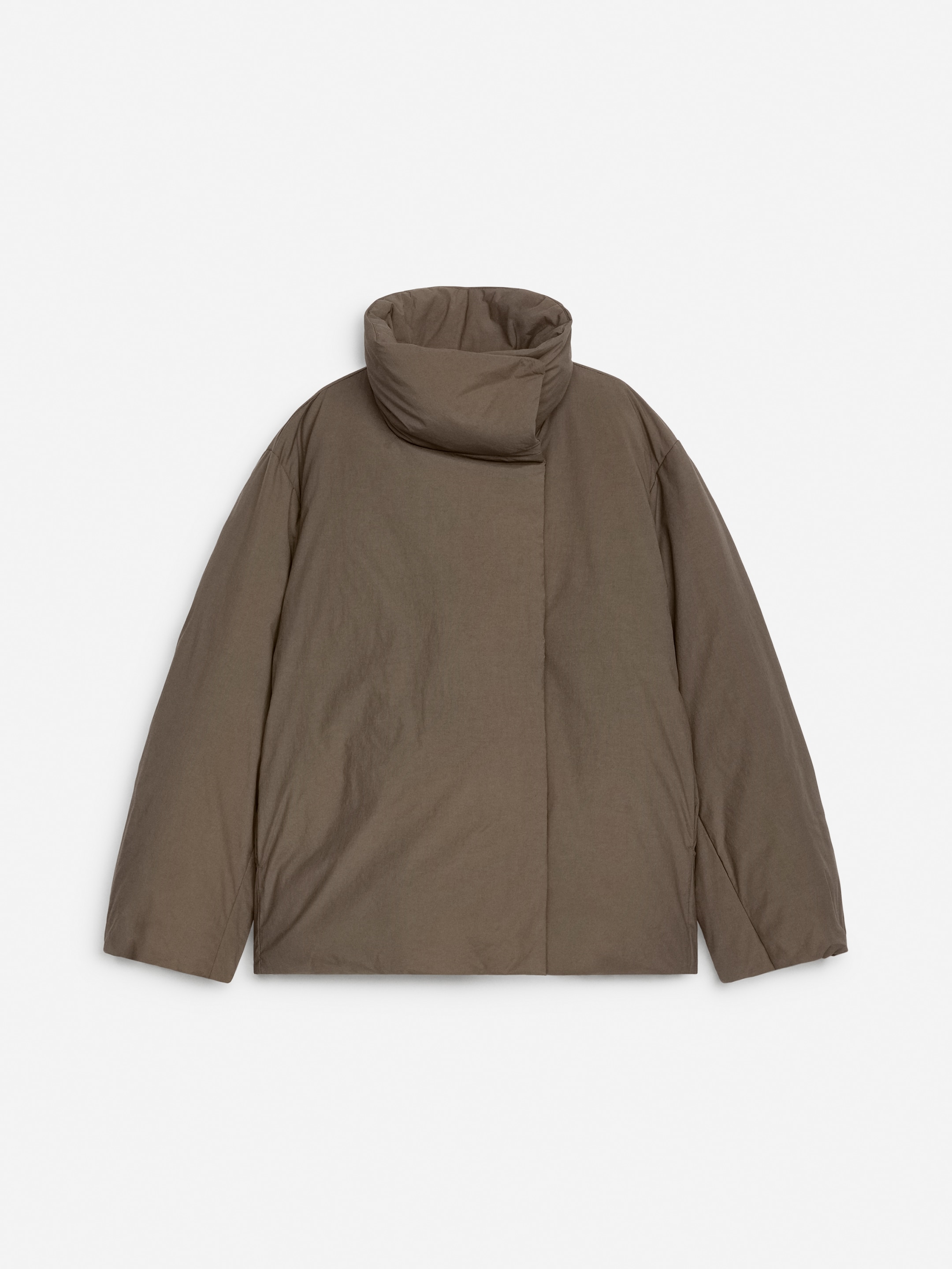 Zobraziť väčší obrázok: Recyklovaná páperová bunda s vysokým golierom - Dark Mole - ŽENY | H&M SK 1