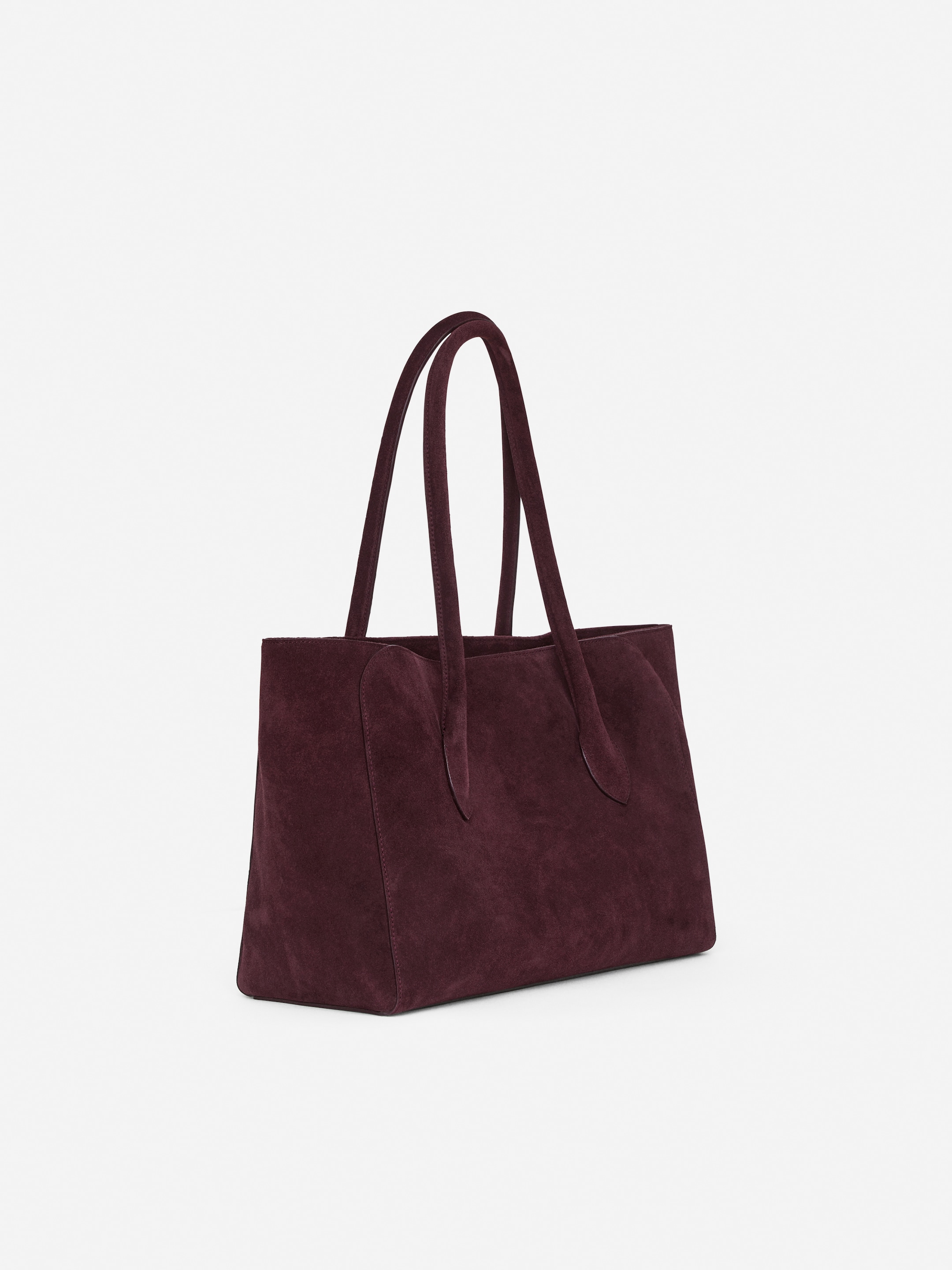Slouchy Suede Tote - Burgundy - women - StillMedia/DescriptiveStillLife - 2
