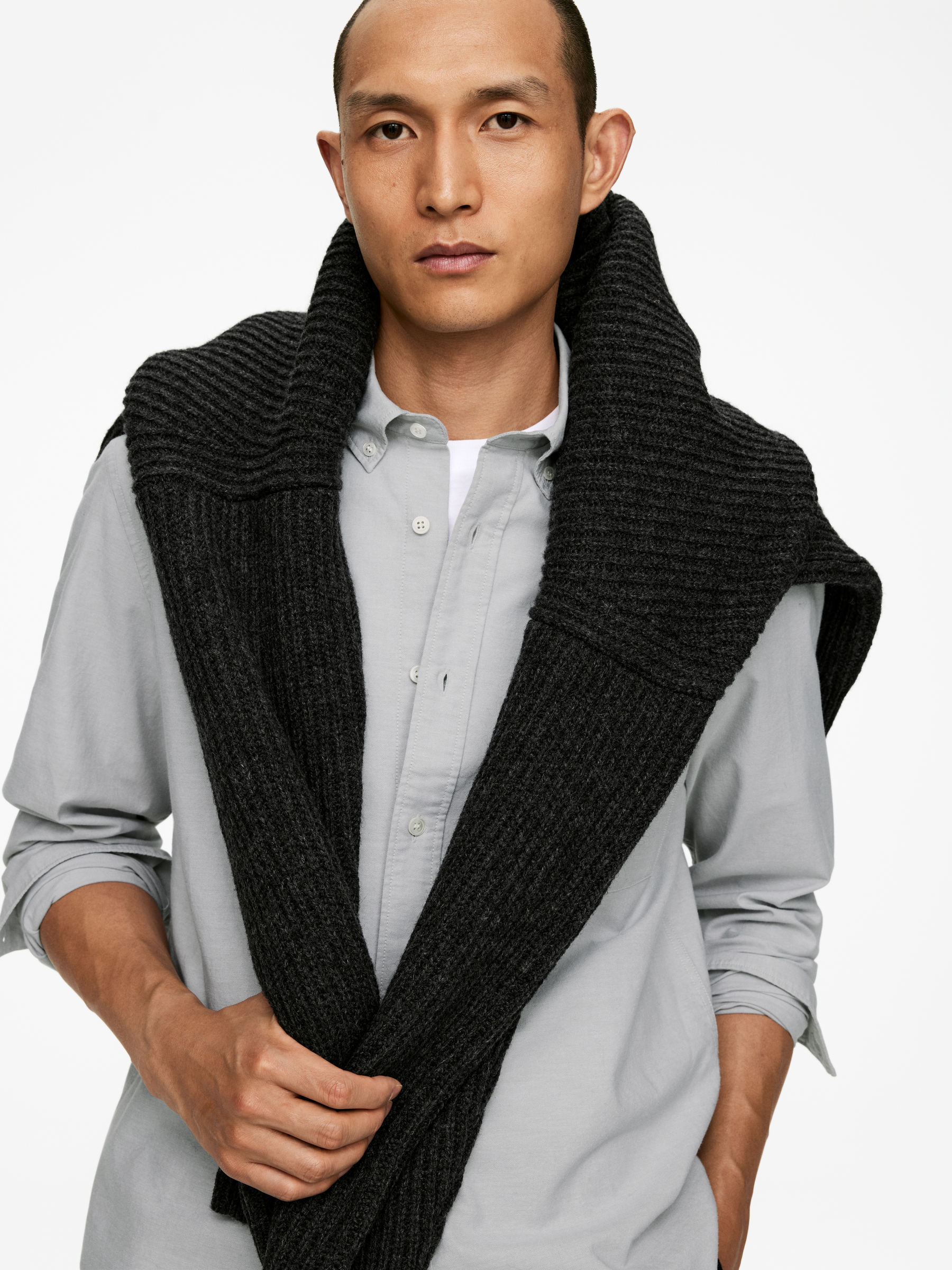 Oxford Shirt - Light Grey - Regular fit - Men - StillMedia/Lookbook - 10