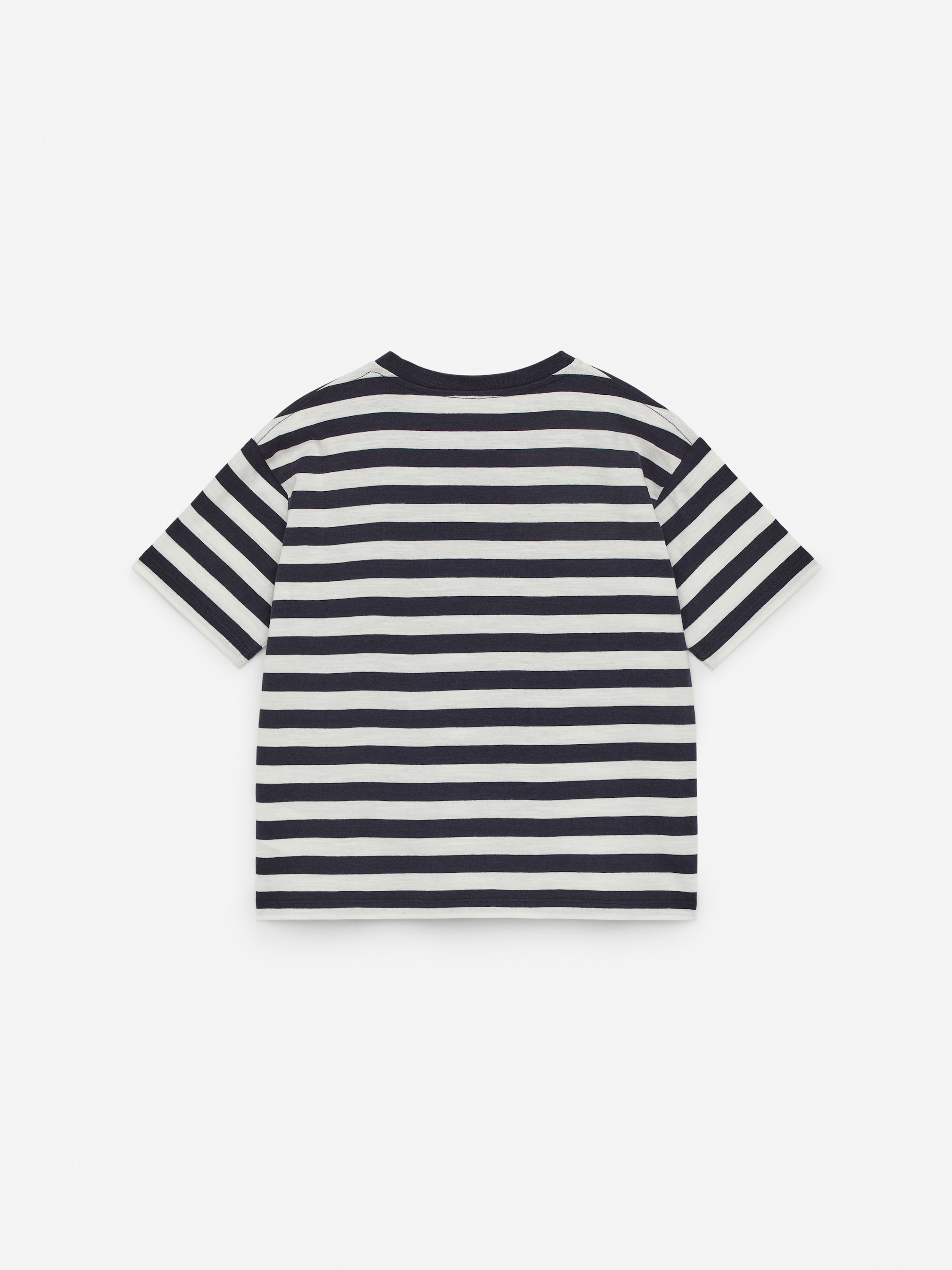 T-Shirt aus Flammengarn - Dunkelblau/Cremeweiß - Oversize - Children - StillMedia/DescriptiveStillLife - 1